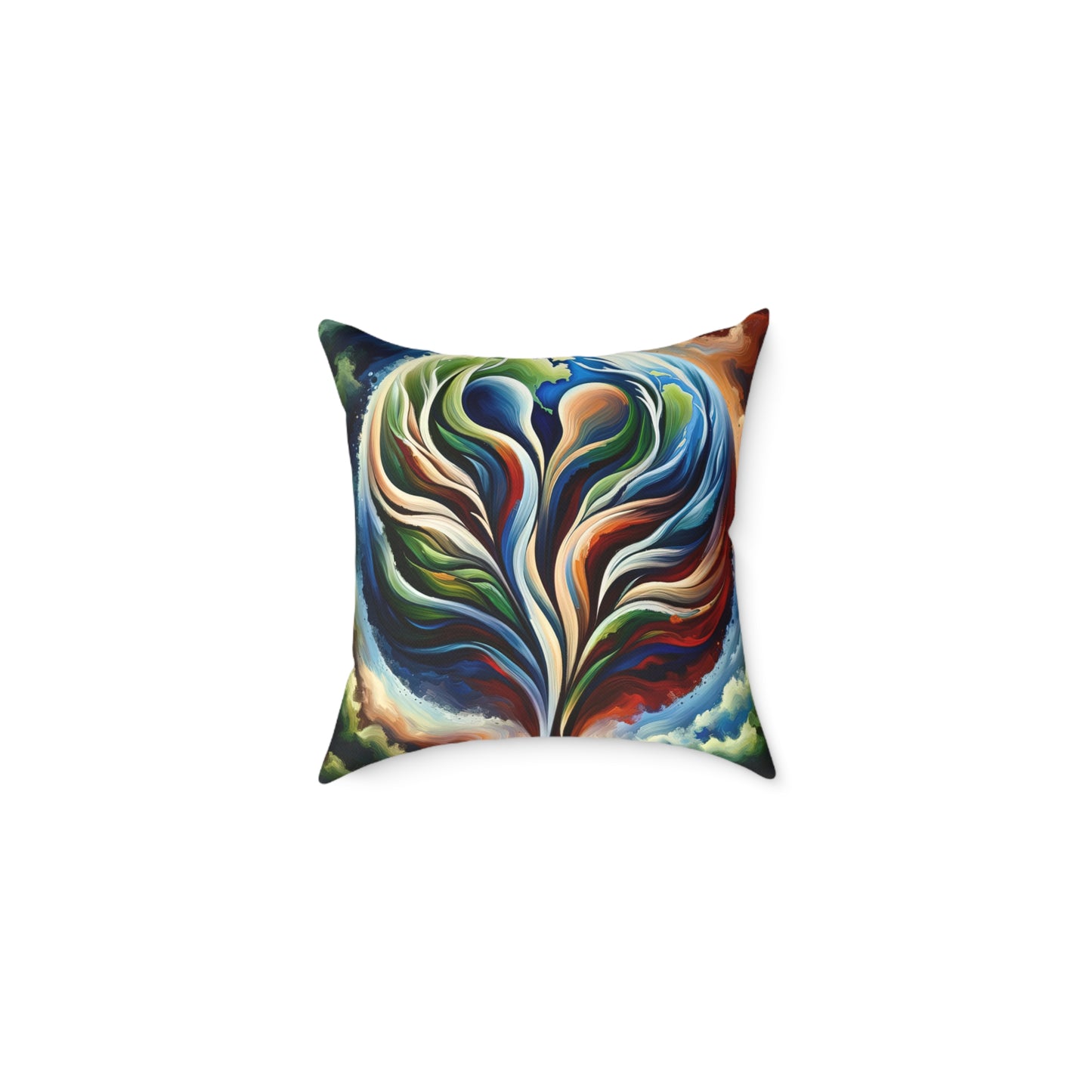 Interconnected Earth Advocates Spun Polyester Pillow
