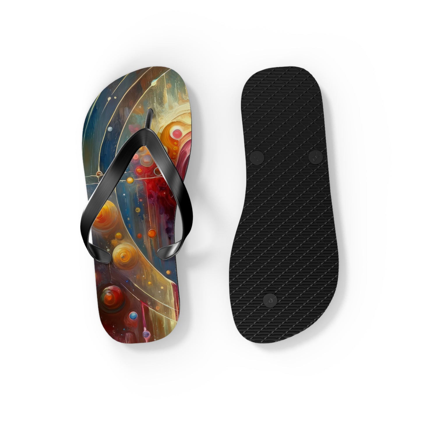 Unified Heart Reflections Flip Flops