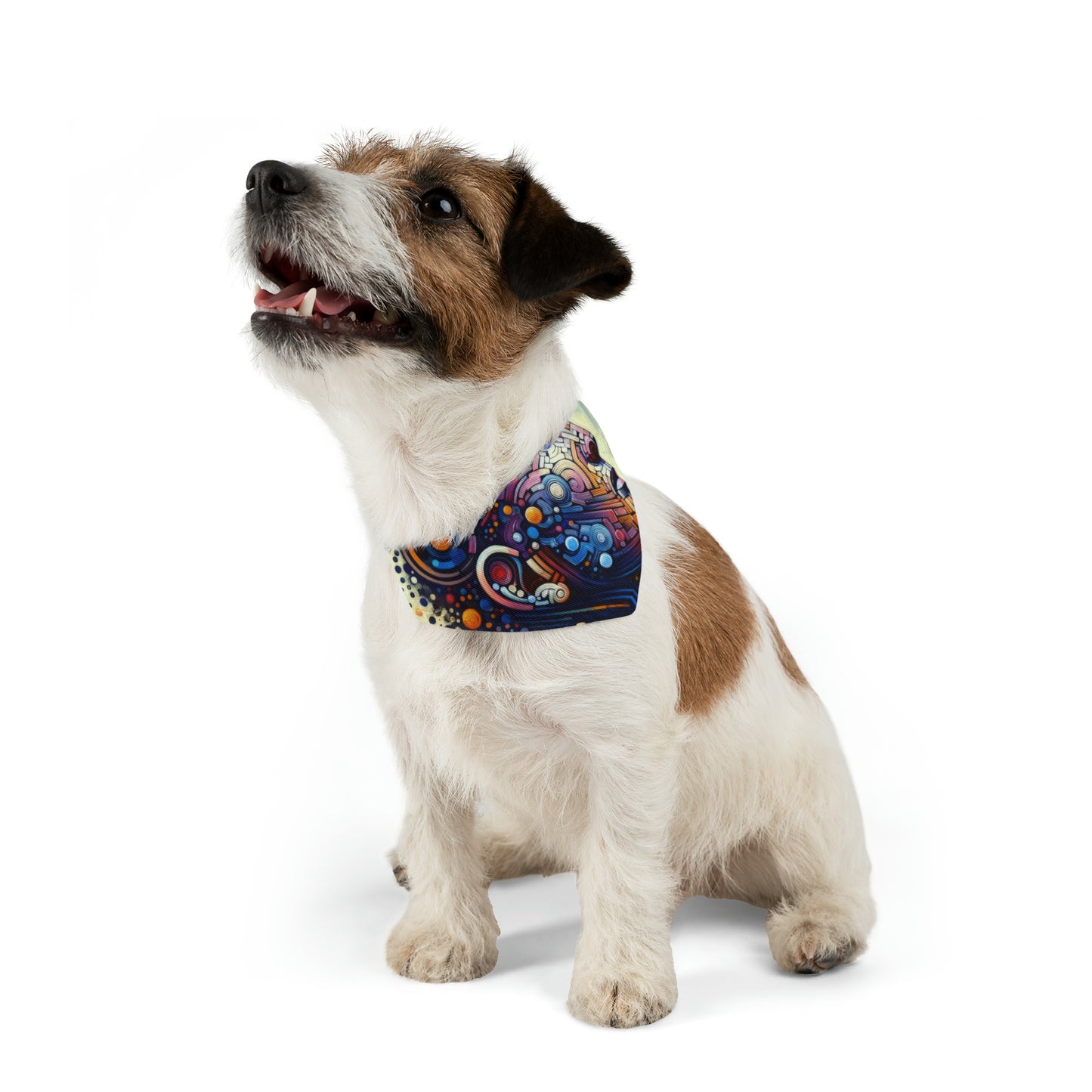 Digital Carving Abstract Pet Bandana Collar