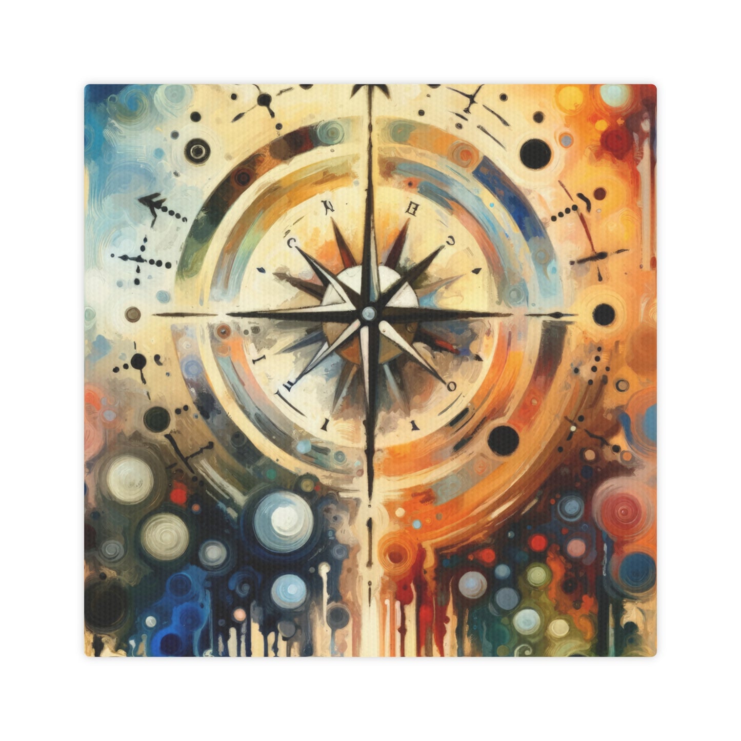 Guidance Abstract Compass Canvas Photo Tile