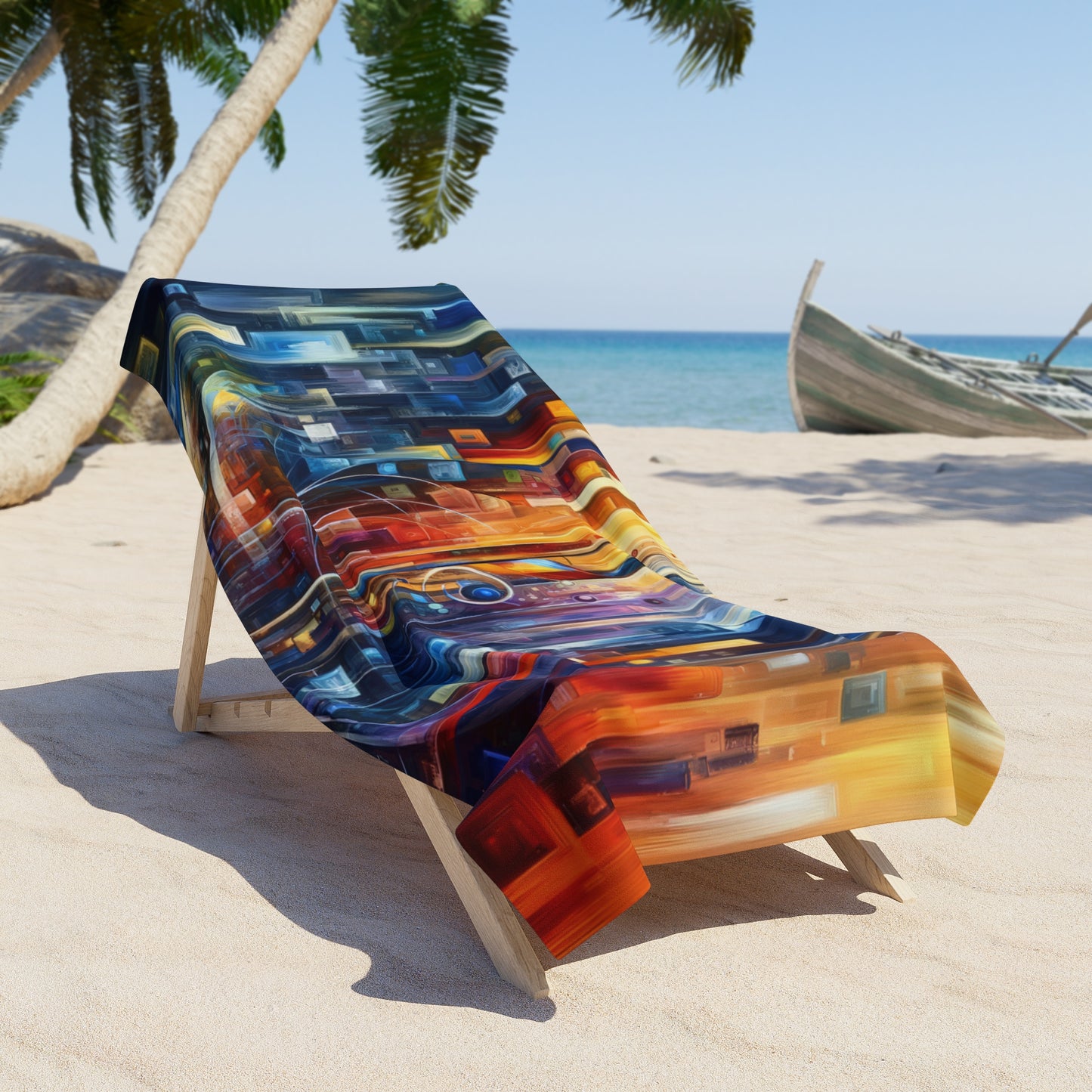 Symphonic Glass Resonance Beach Towel