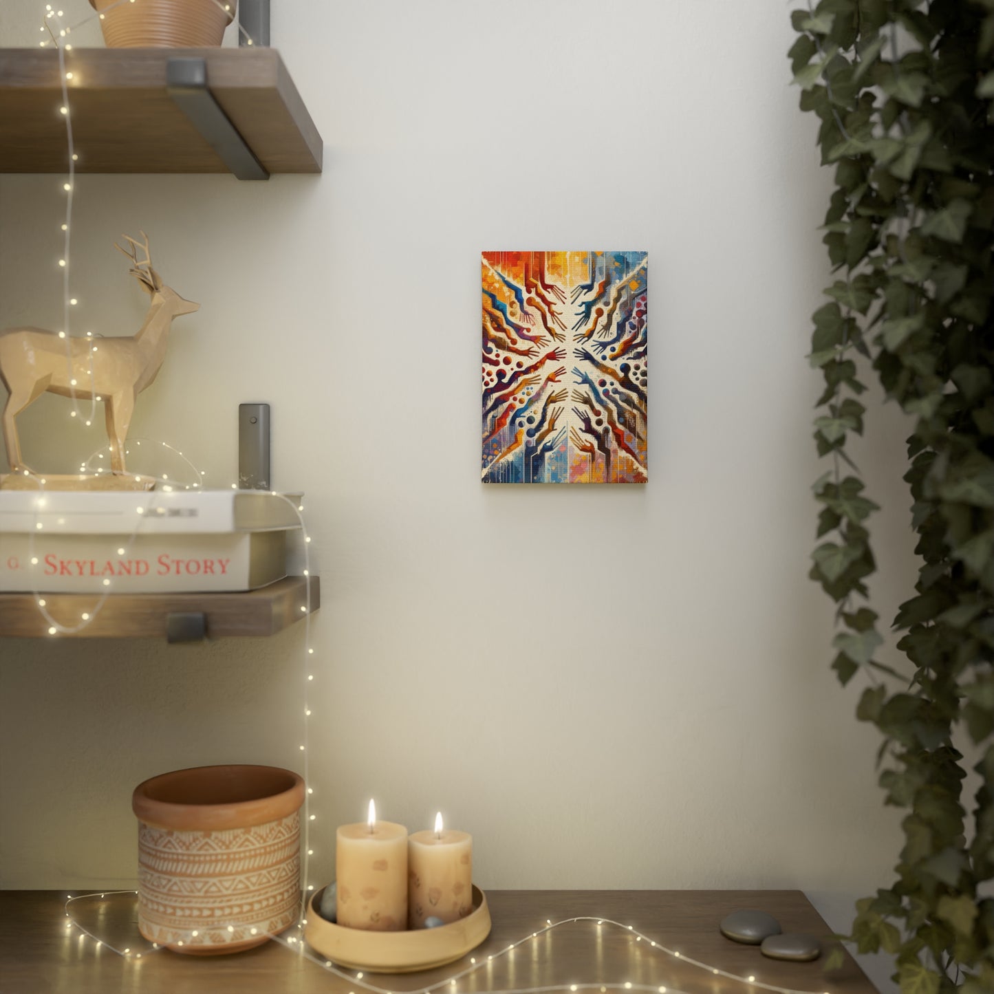 Architects Wisdom Tachism Canvas Photo Tile