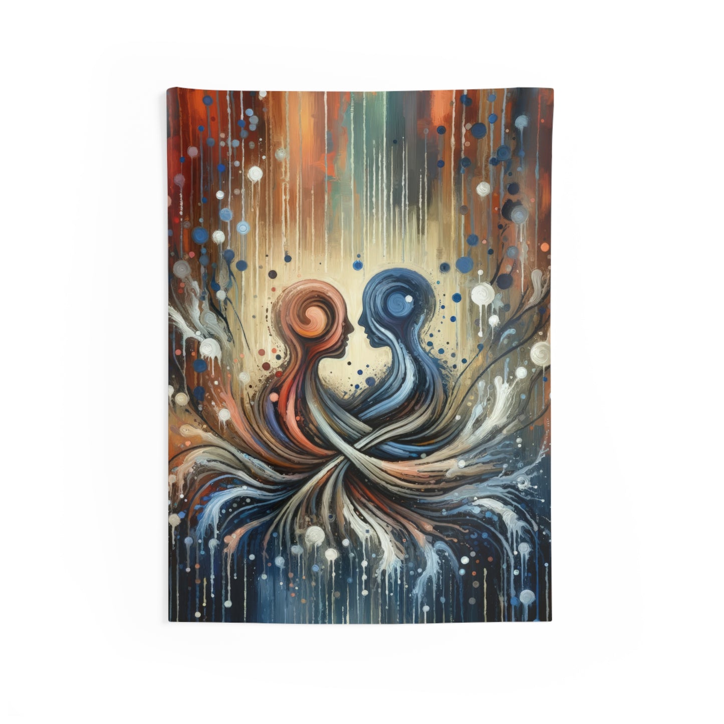 Empathic Connection Tachism Indoor Wall Tapestries