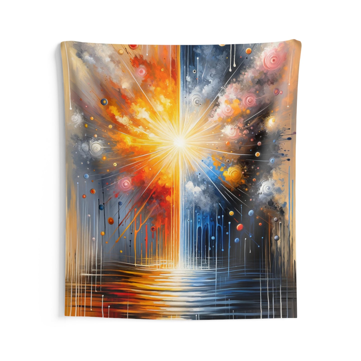 Luminous Abstract Tachism Indoor Wall Tapestries