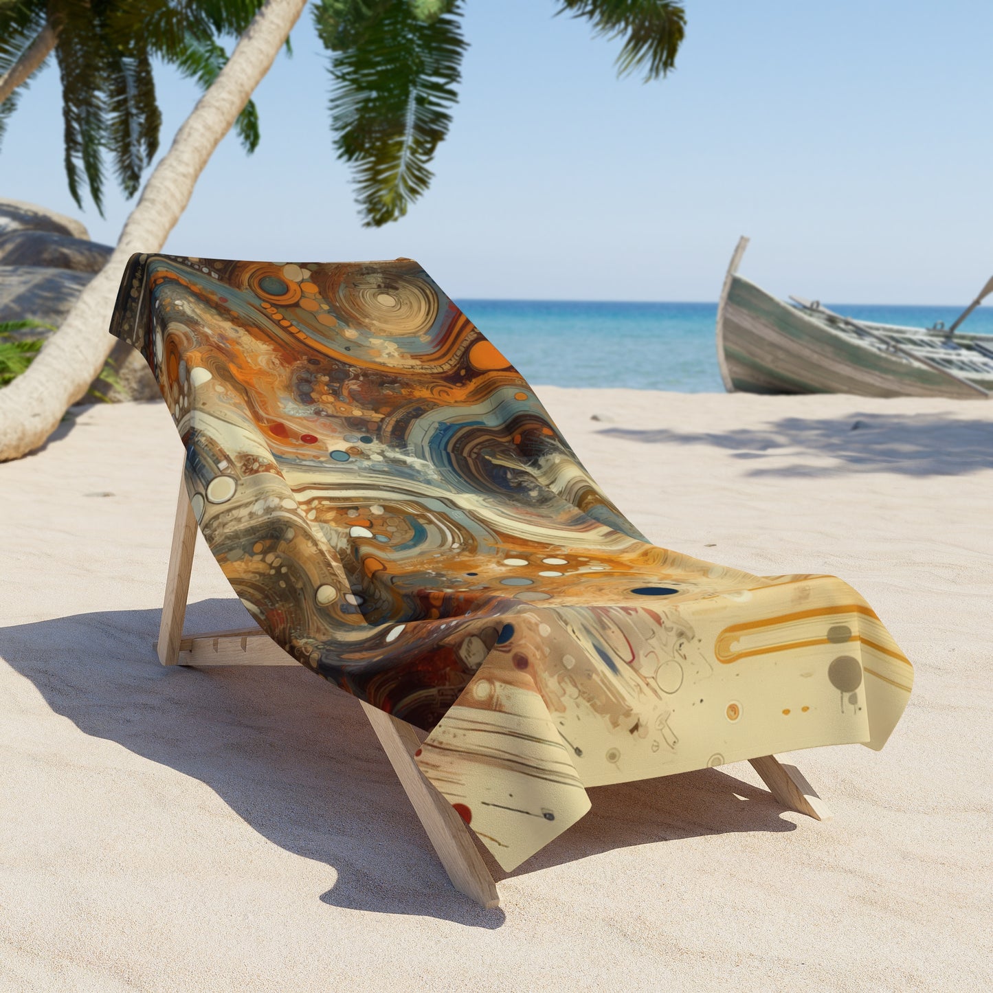 Dynamic Cultural Mosaic Beach Towel