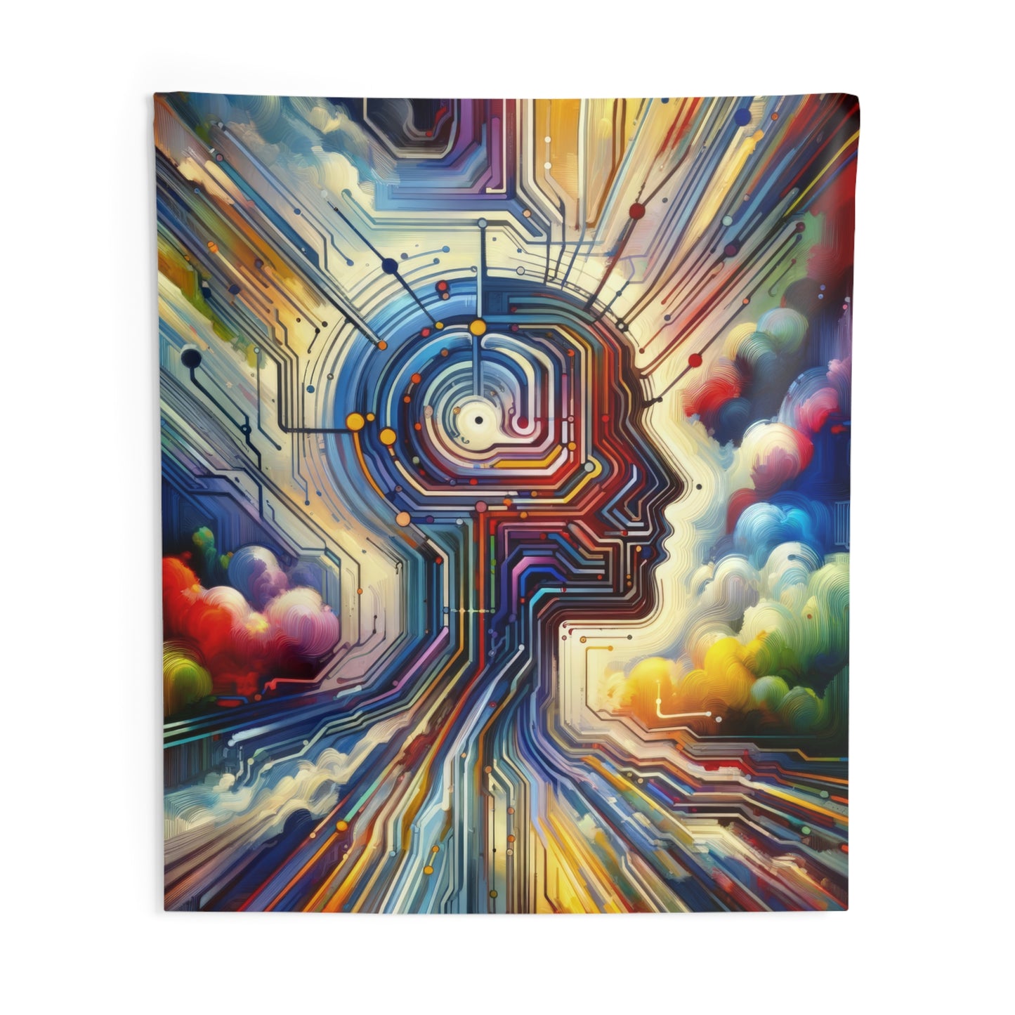 Supportive Digital Empathy Indoor Wall Tapestries