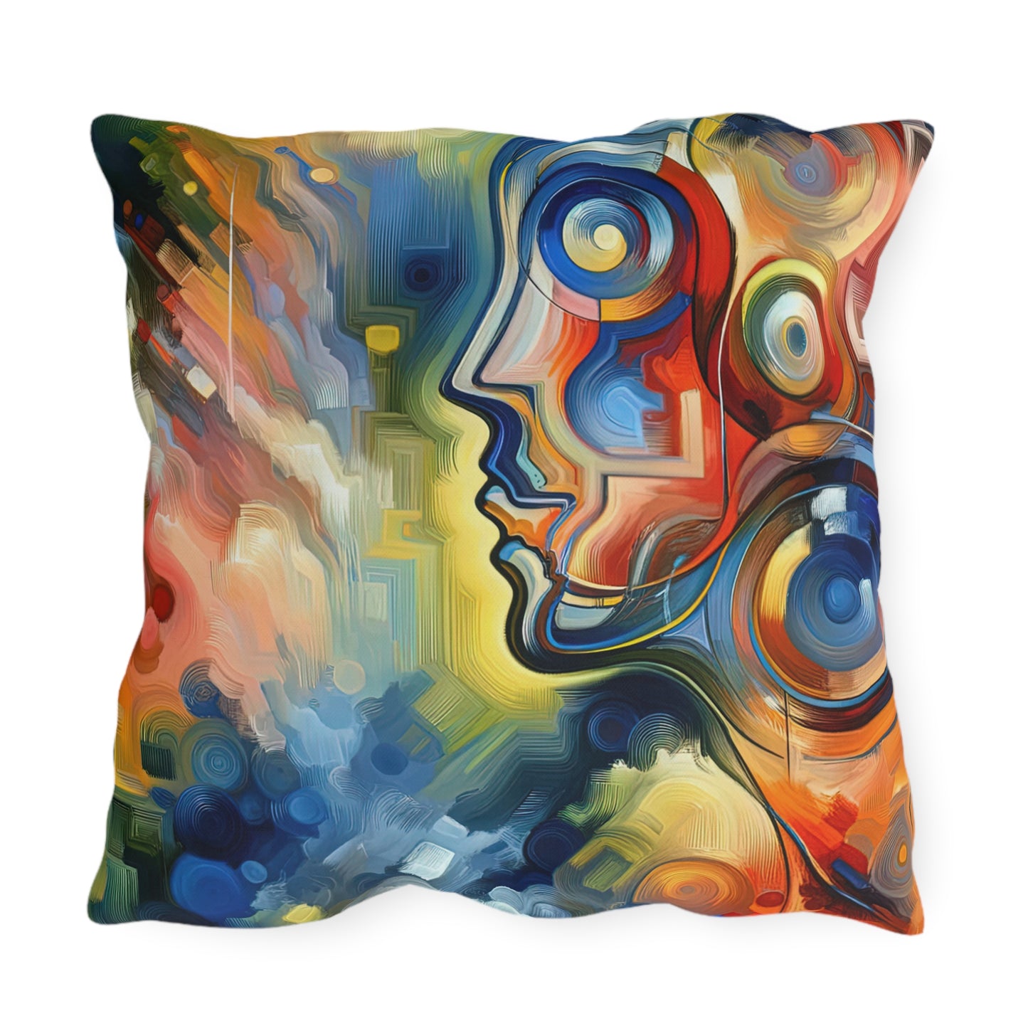 Emotional Perception Abstract Outdoor Pillows