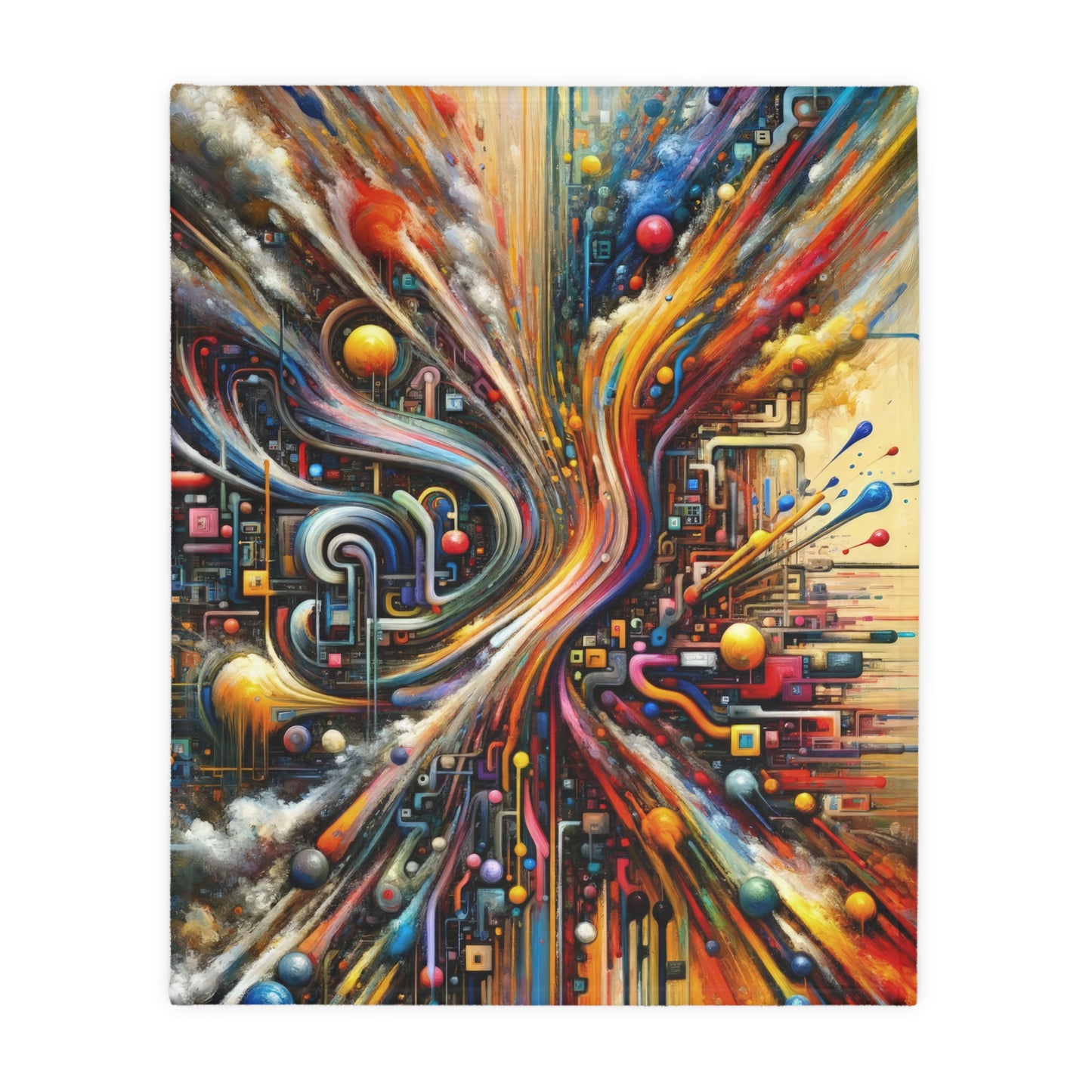 Information Bottleneck Cascade Velveteen Microfiber Blanket (Two-sided print)