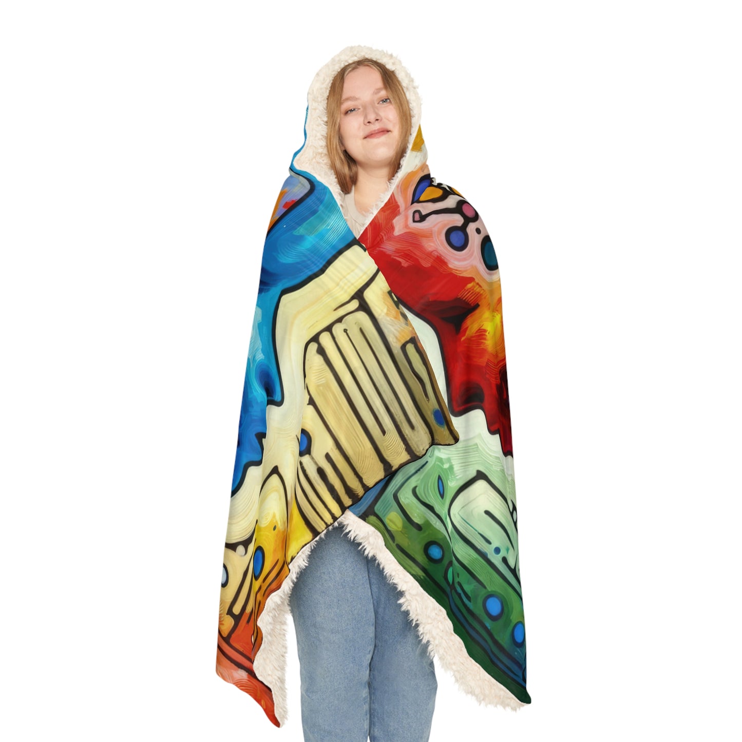 Empathetic Connection Abstract Snuggle Blanket