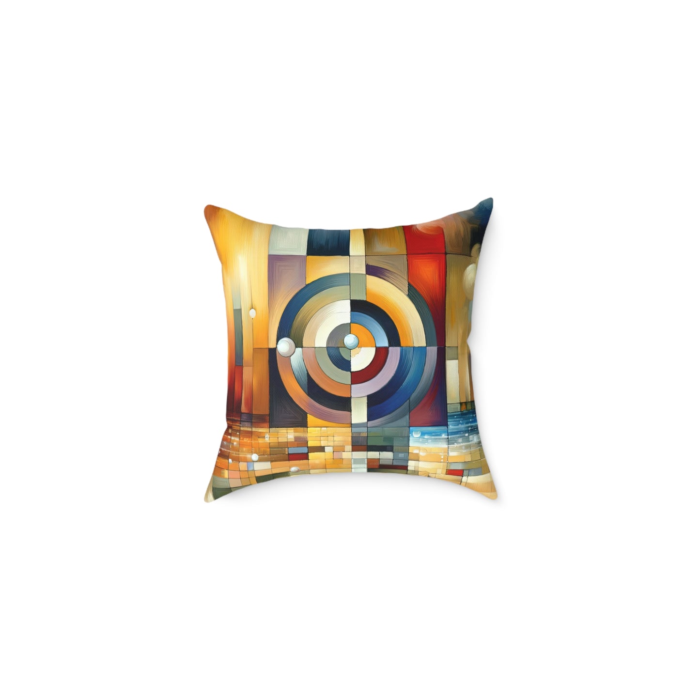 Oneness Through Tachism Spun Polyester Pillow