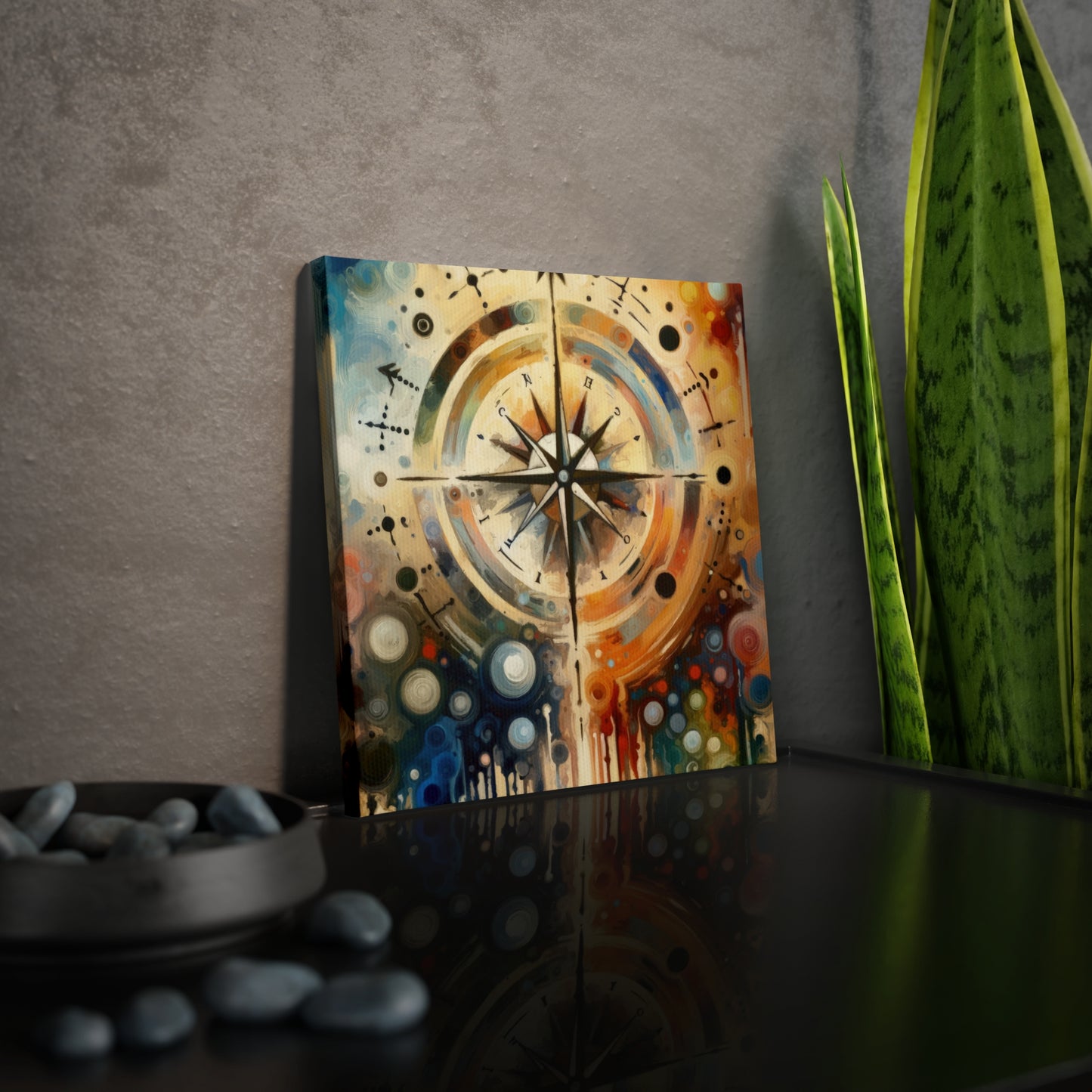Guidance Abstract Compass Canvas Photo Tile