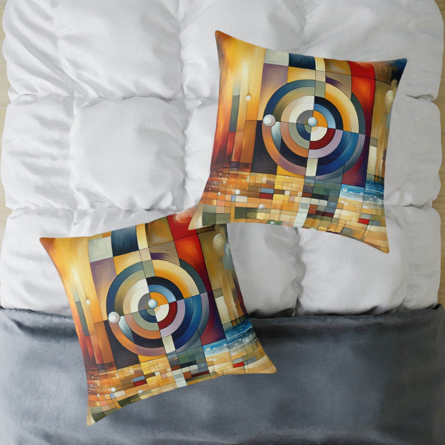 Oneness Through Tachism Spun Polyester Pillow