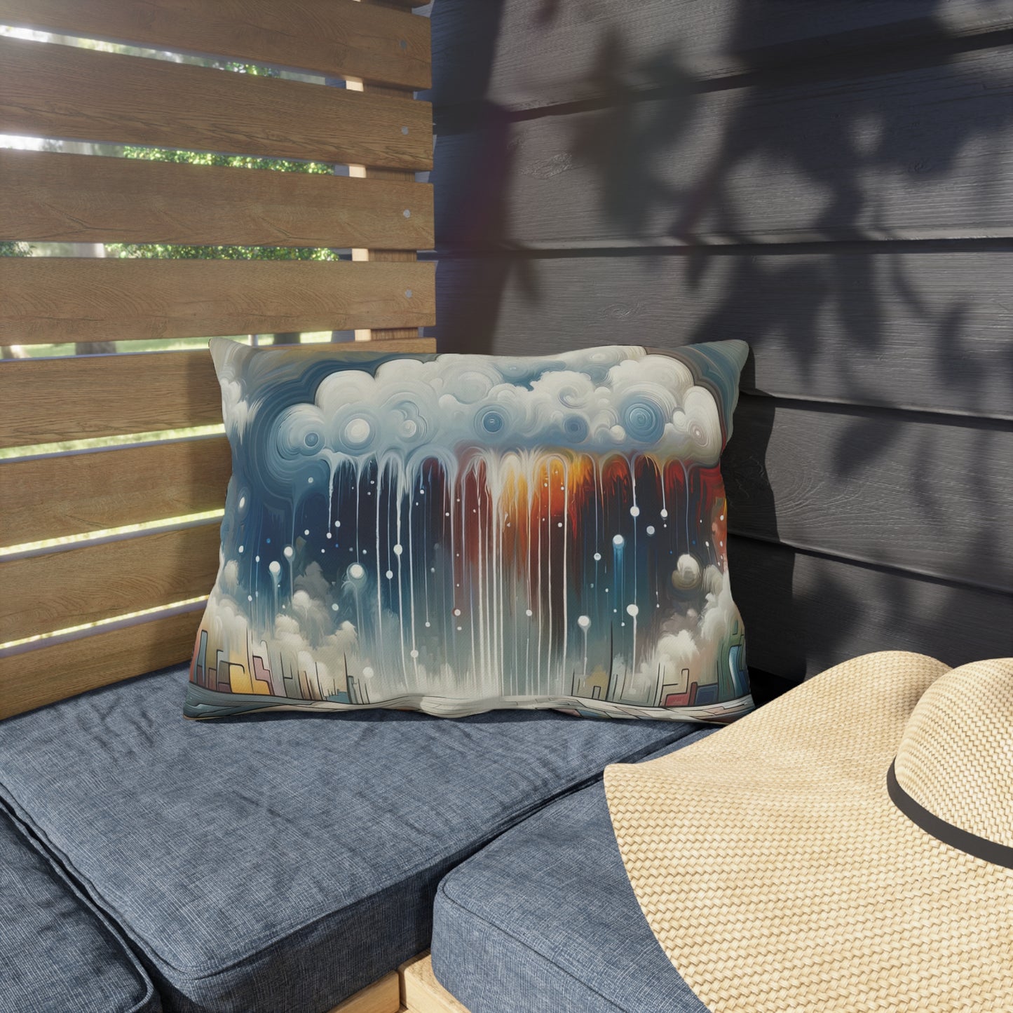 Grounding Silver Clouds Outdoor Pillows