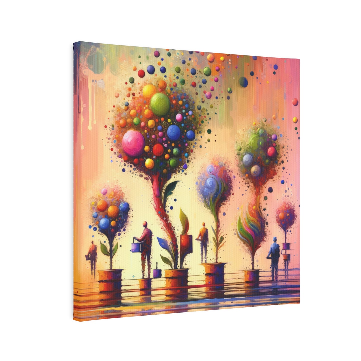 Vibrant Digital Arboriculture Canvas Photo Tile