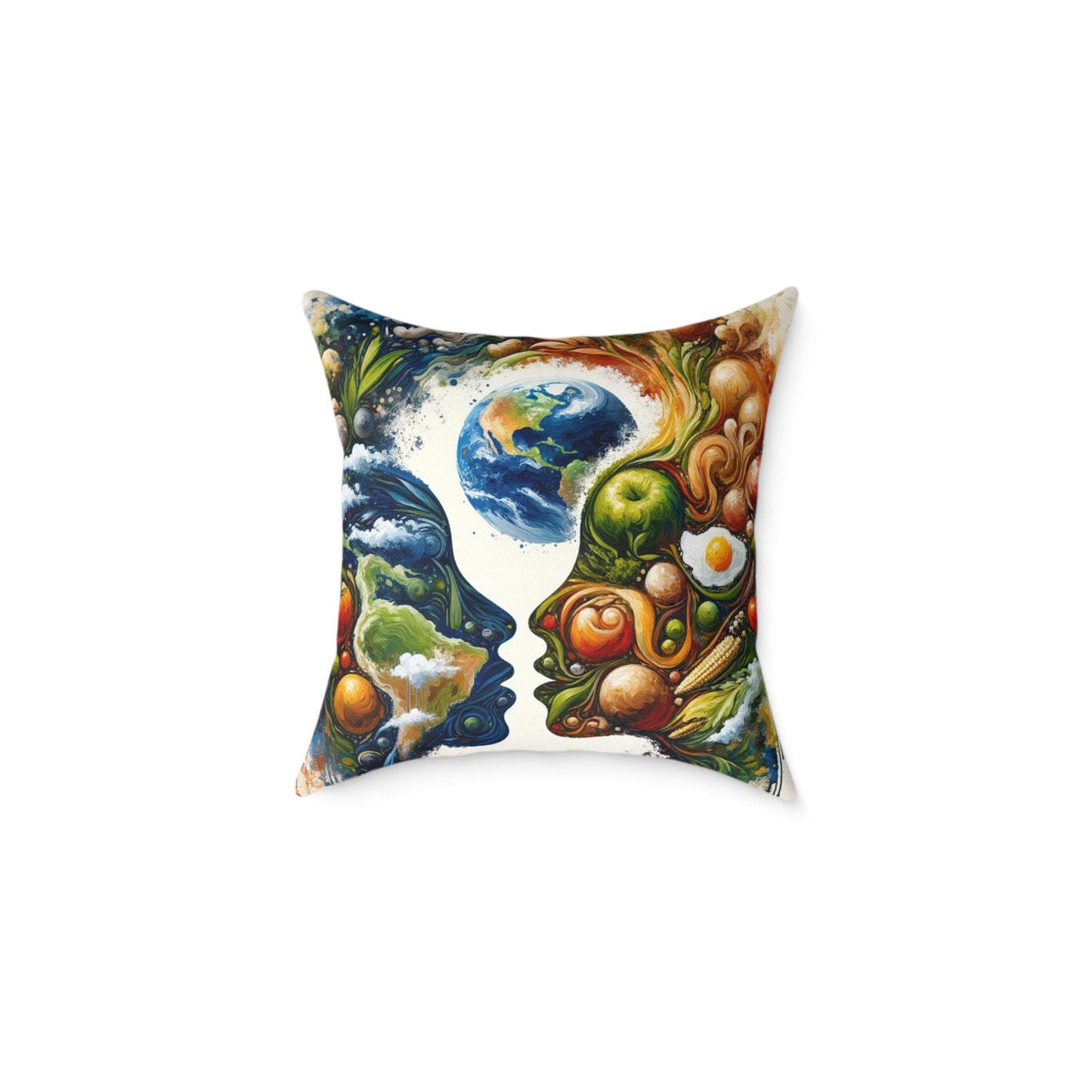 Earthly Dialogue Feast Spun Polyester Pillow