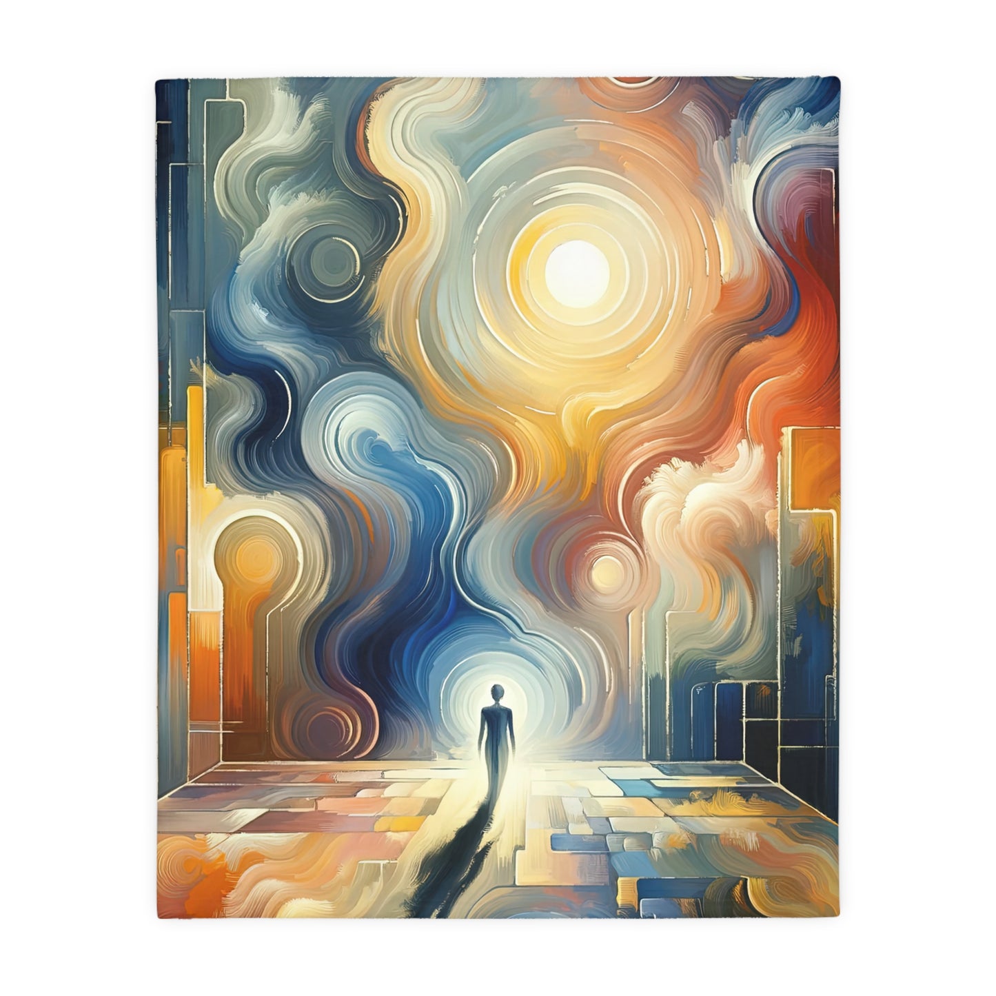 Spiritual Tranquil Sanctuary Velveteen Microfiber Blanket (Two-sided print)