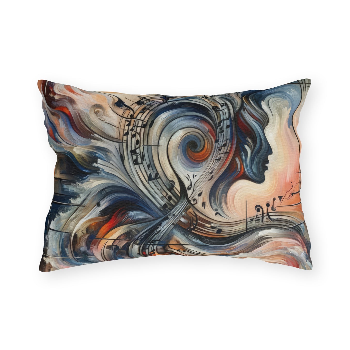 Symphonic Empathic Swirls Outdoor Pillows