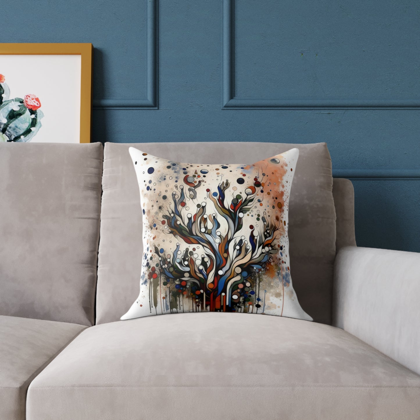 Intentional Unity Splashes Spun Polyester Pillow