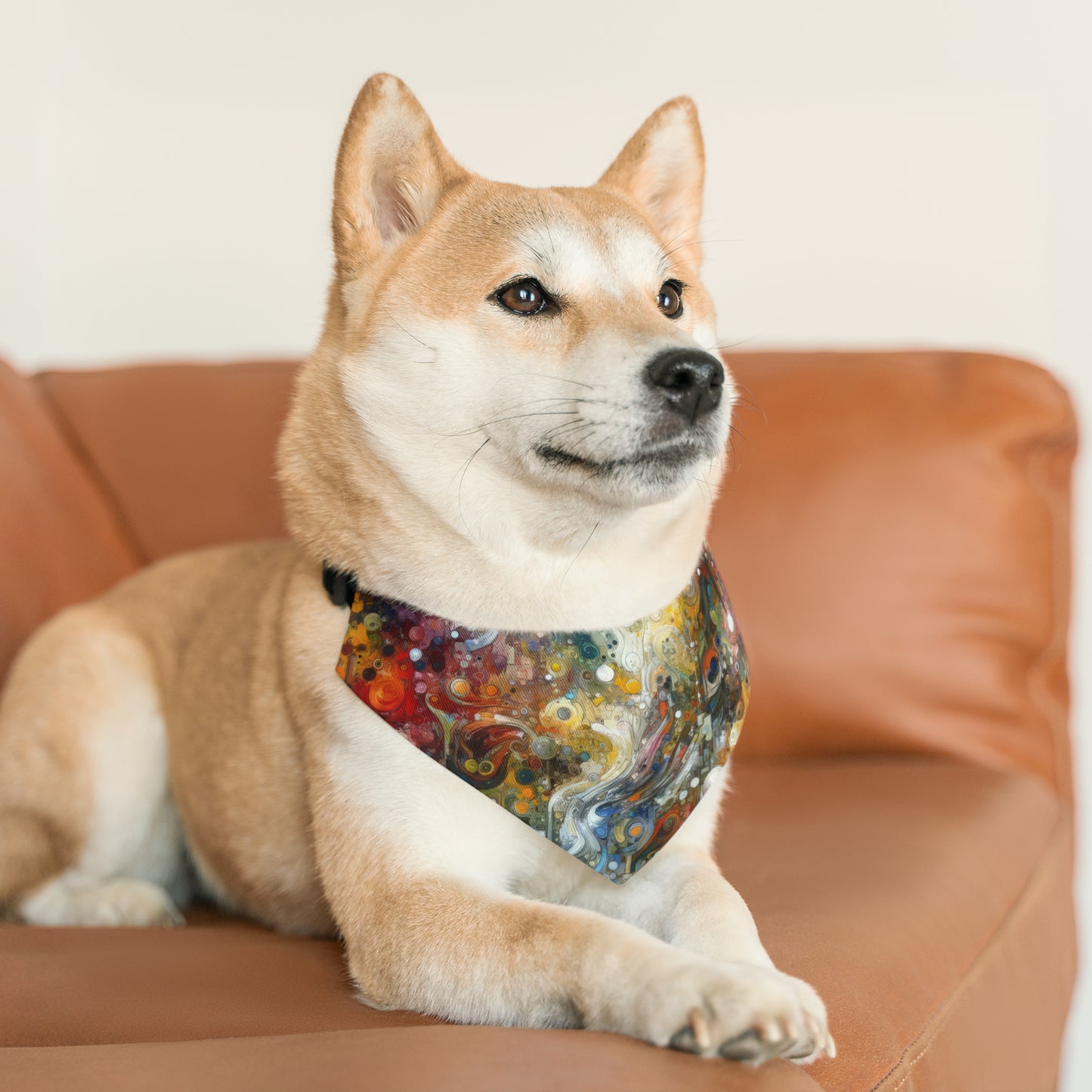 Perception Mosaic Abstract Pet Bandana Collar