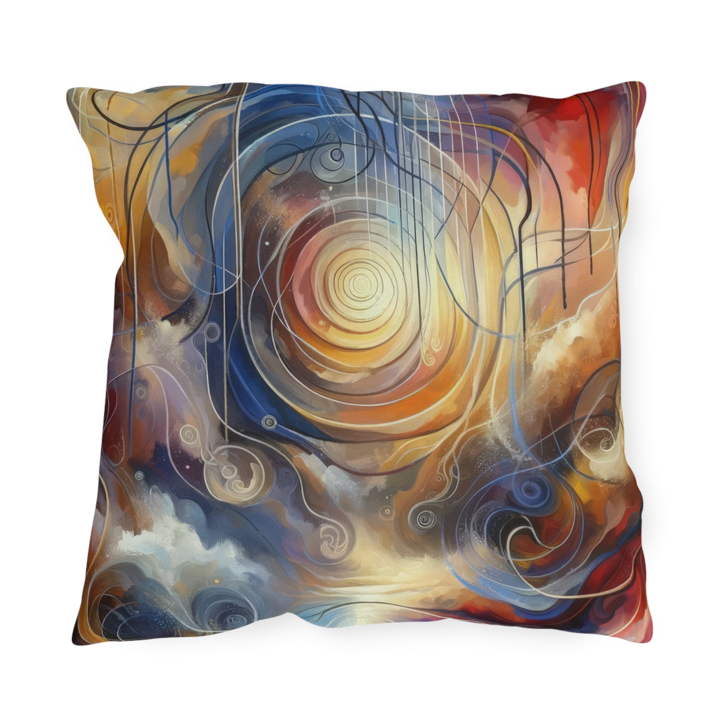 Presence Anchored Tachism Outdoor Pillows