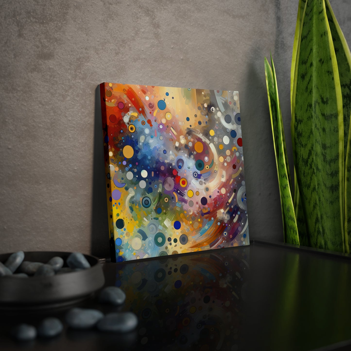 Humorous Unified Tachism Canvas Photo Tile