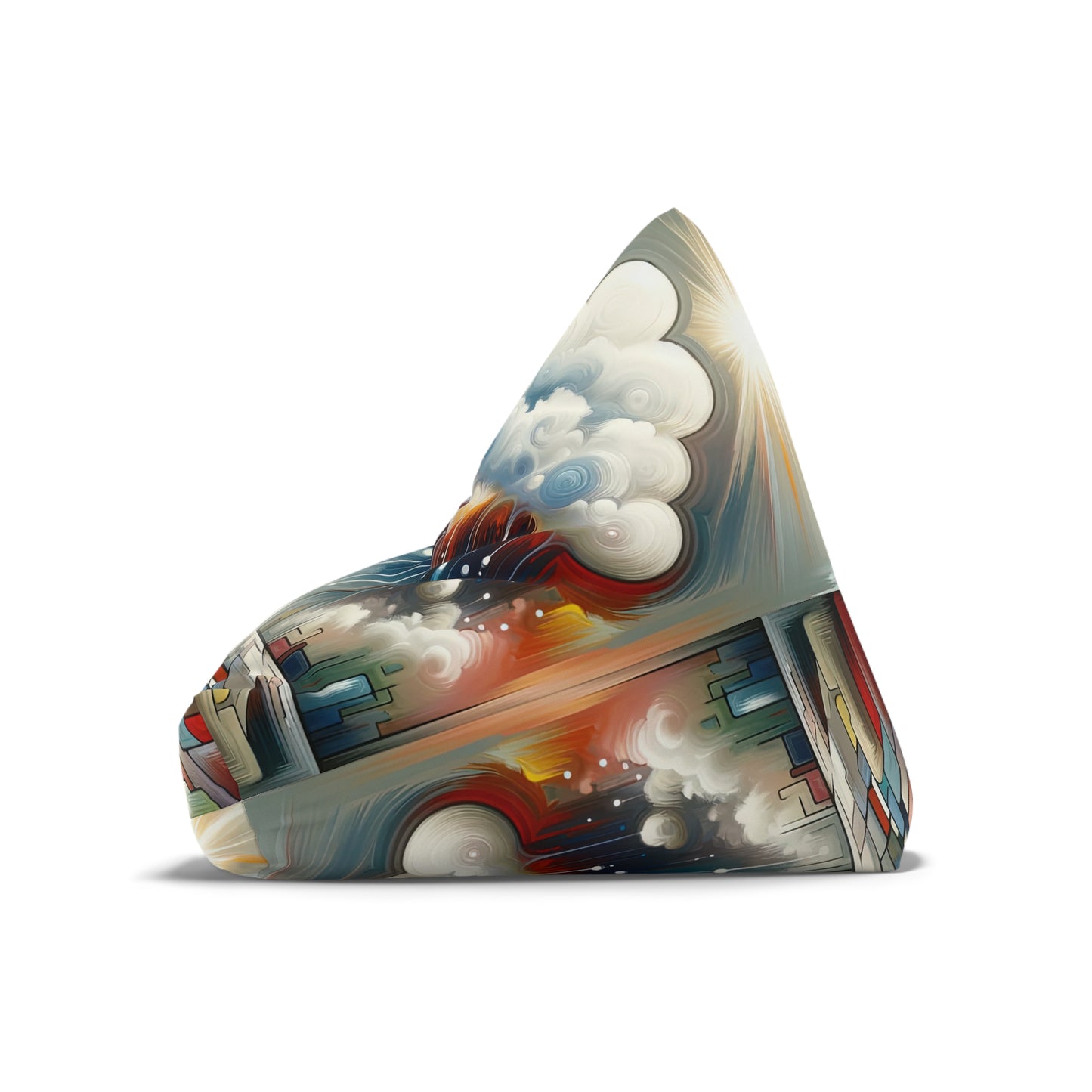 Grounding Silver Clouds Bean Bag Chair Cover