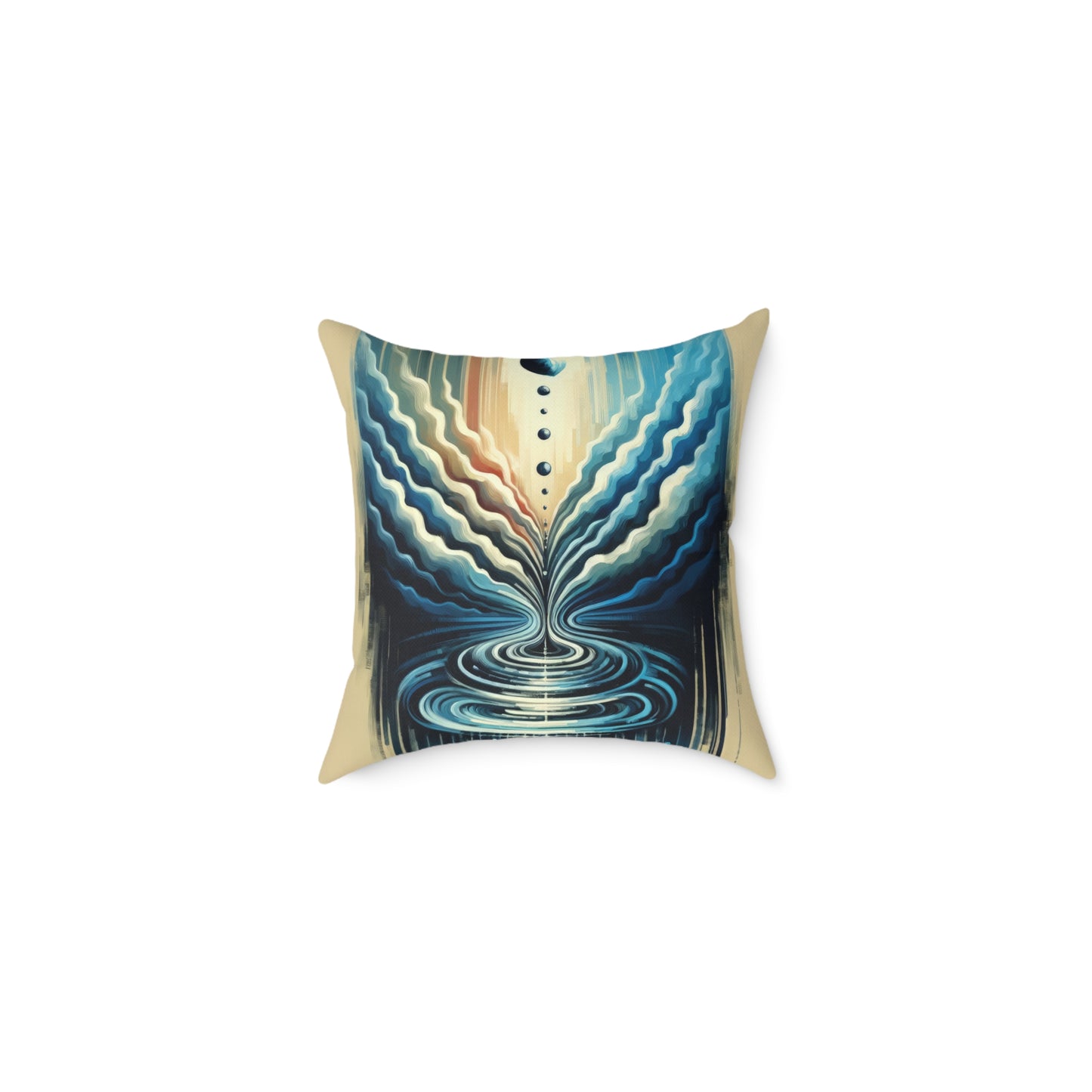 Ripple Effect Abstract Spun Polyester Pillow