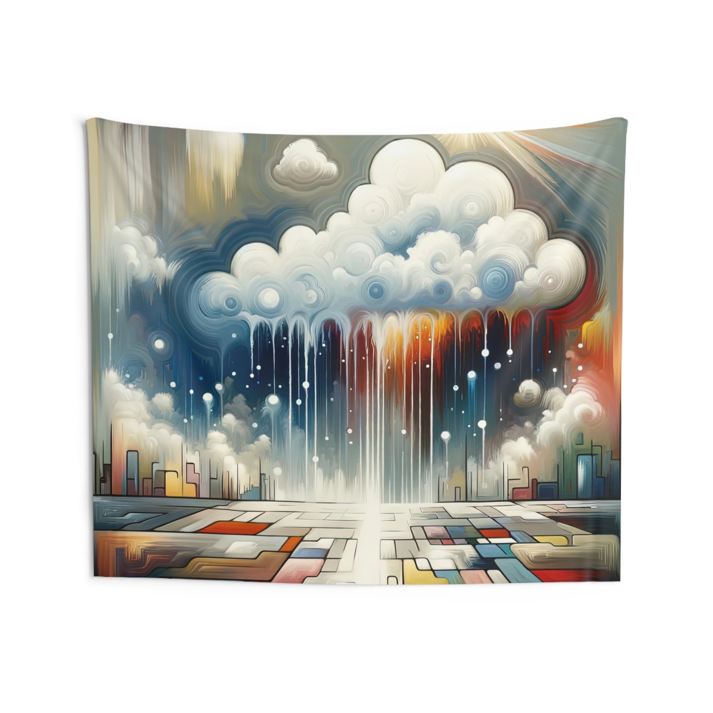 Grounding Silver Clouds Indoor Wall Tapestries