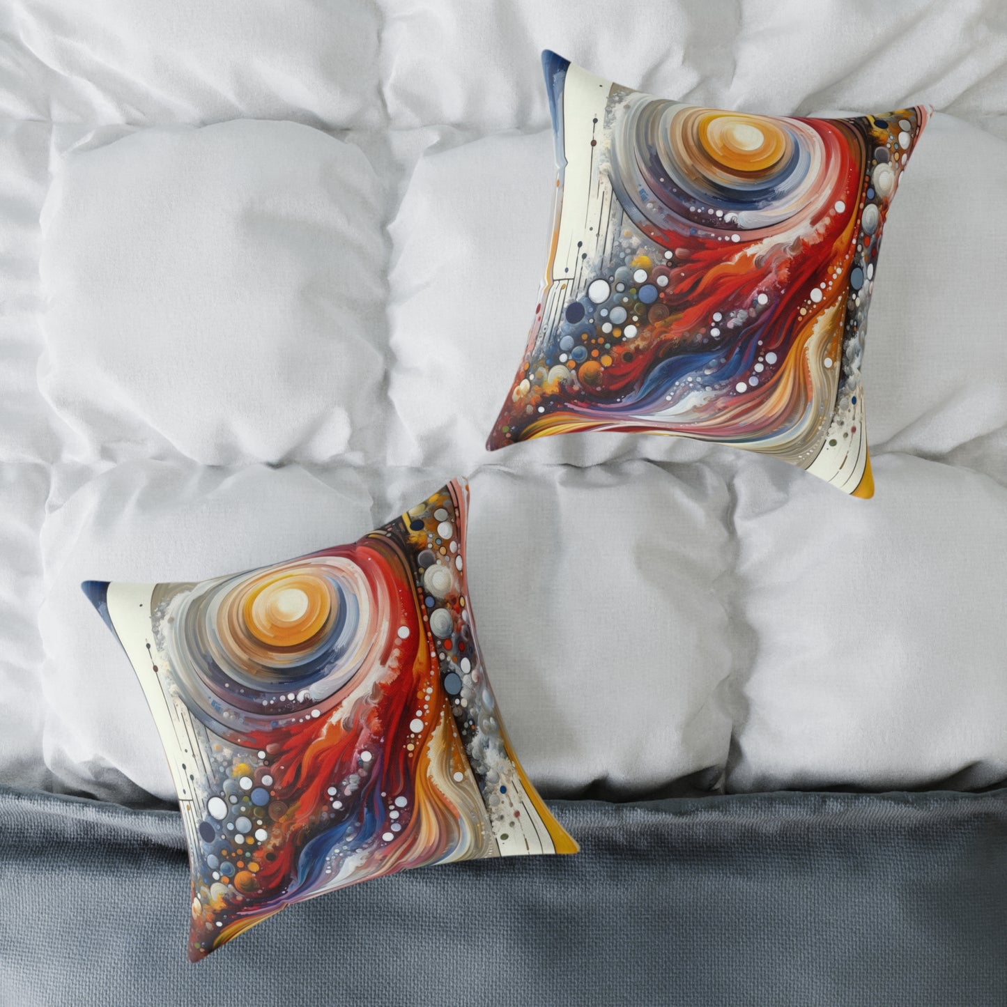 Harmonic Swirl Elegance Spun Polyester Pillow