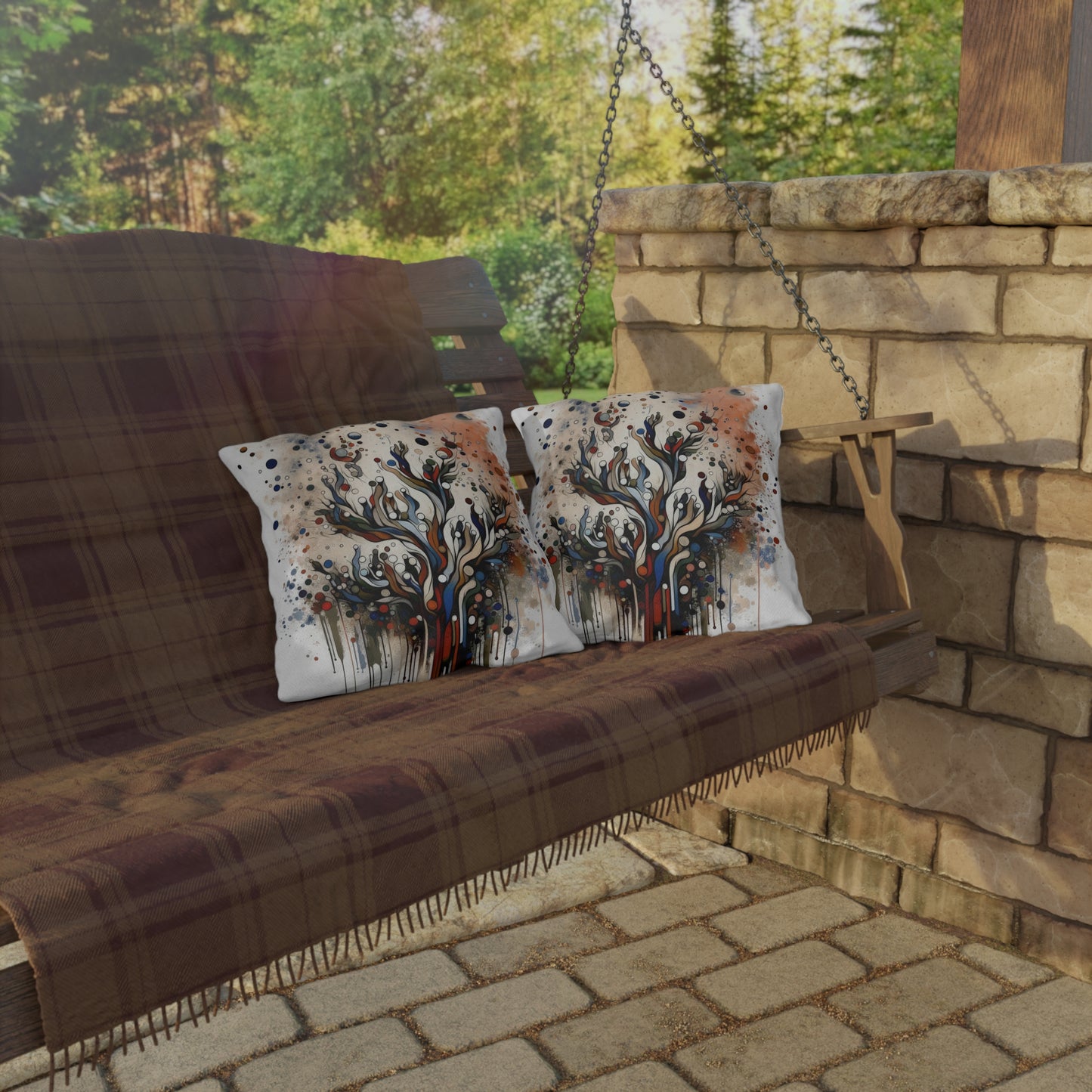 Intentional Unity Splashes Outdoor Pillows