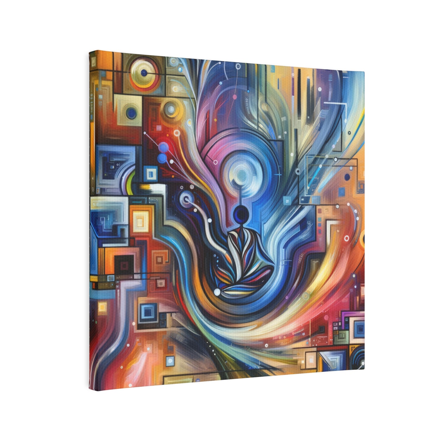 Digital Mindfulness Abstract Canvas Photo Tile