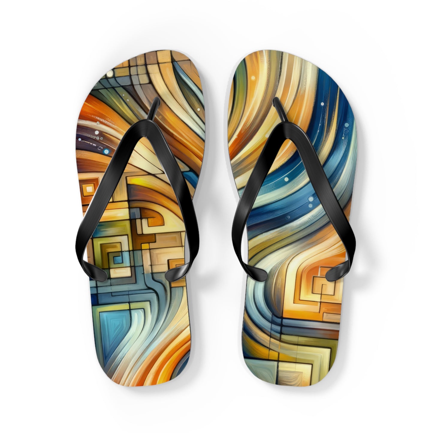 Spiritual Tachism Connection Flip Flops