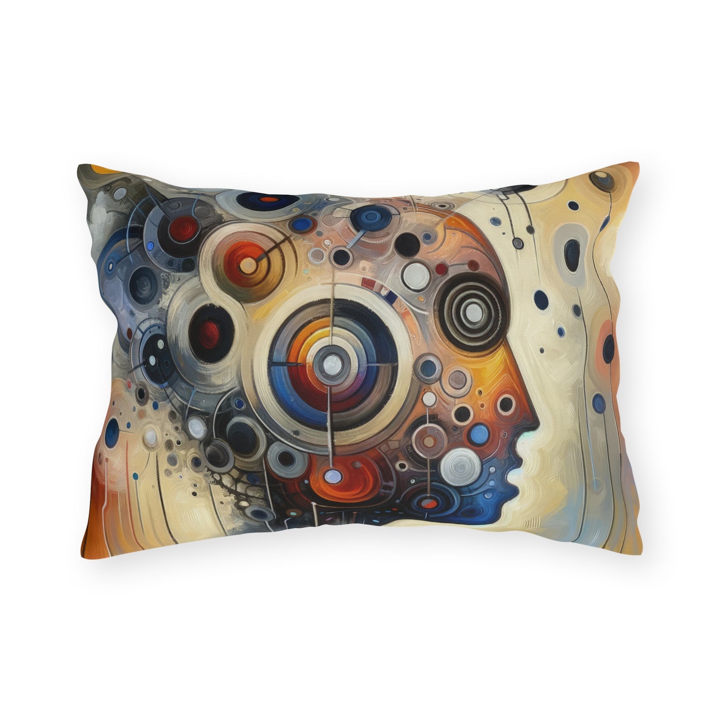 Mindful Tachism Engagement Outdoor Pillows