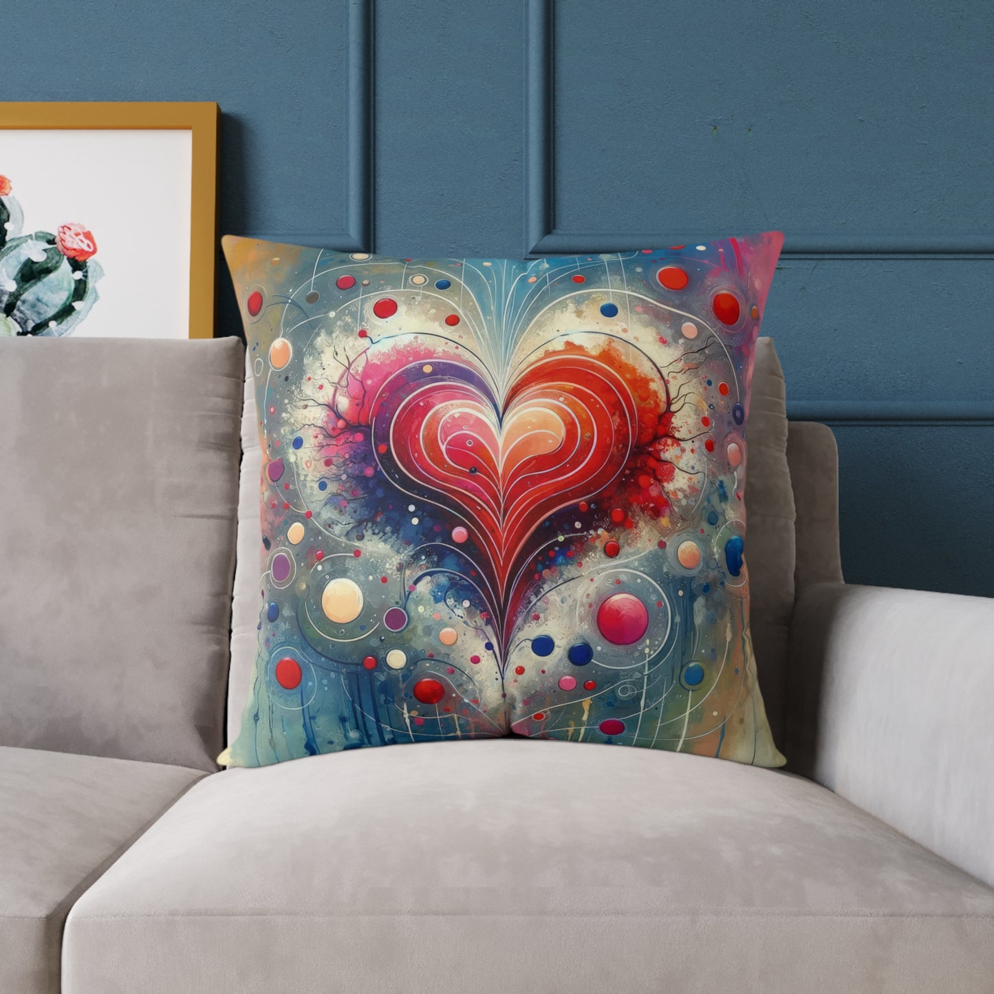 Emotional Physics Heart Spun Polyester Pillow