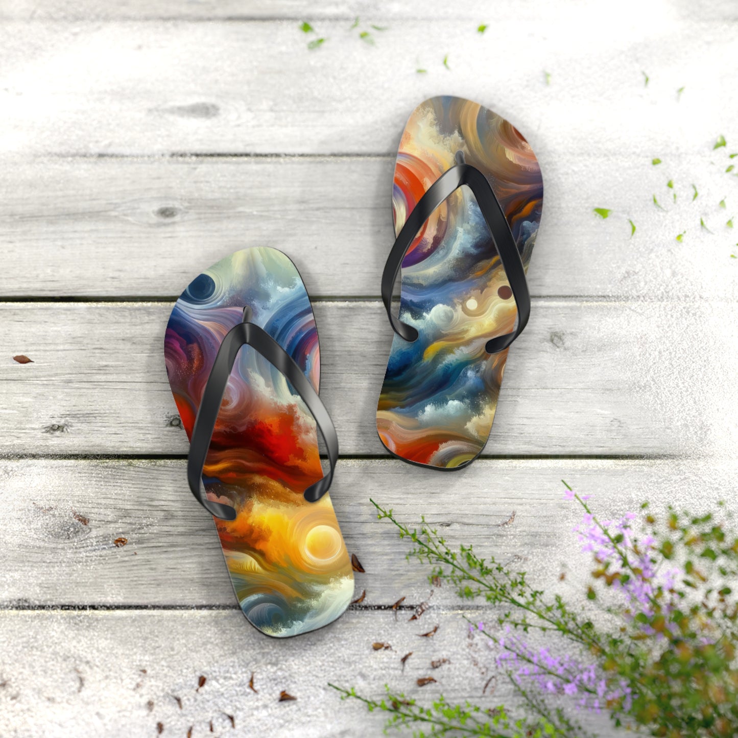 Unified Heart Journey Flip Flops