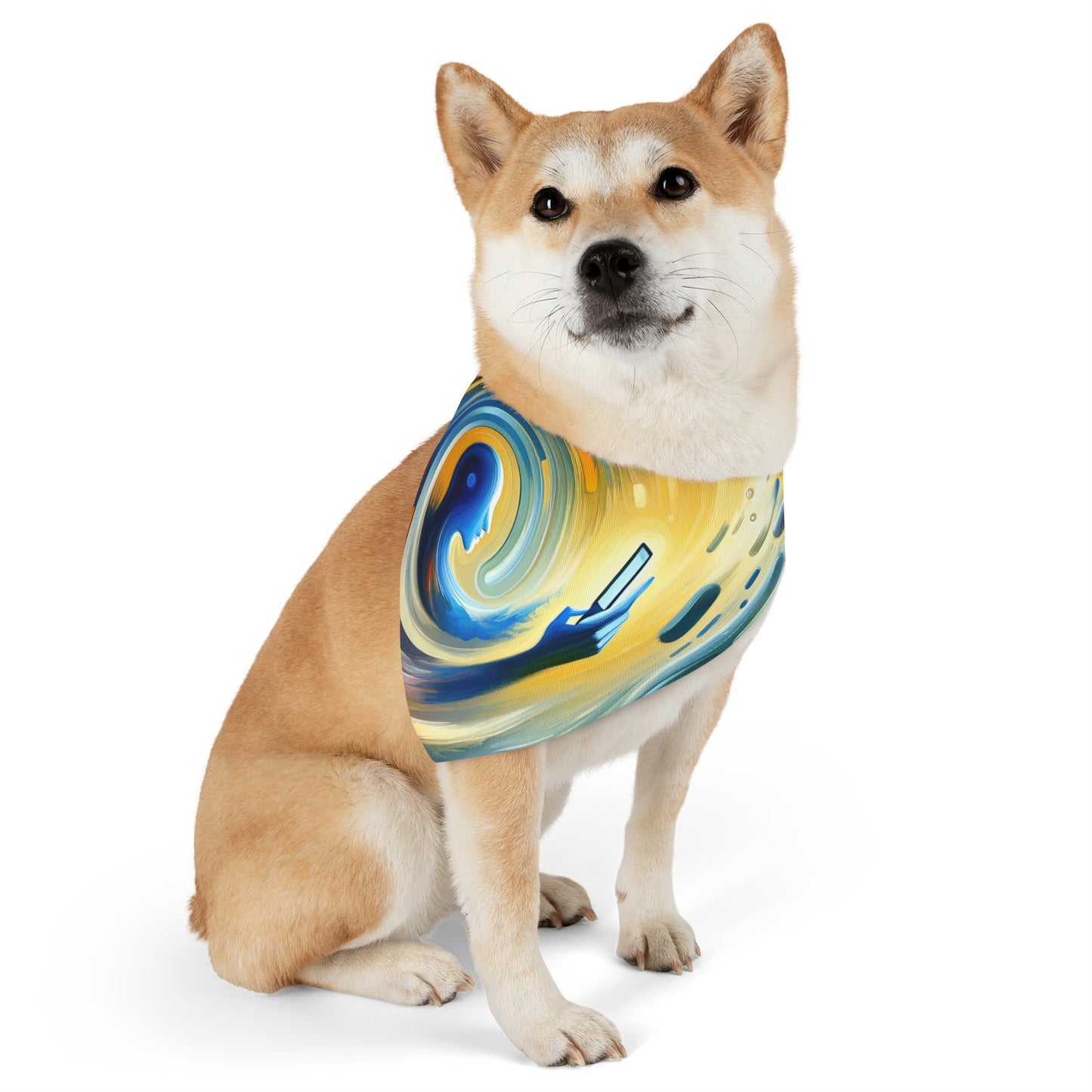 Swipe Connection Tachism Pet Bandana Collar
