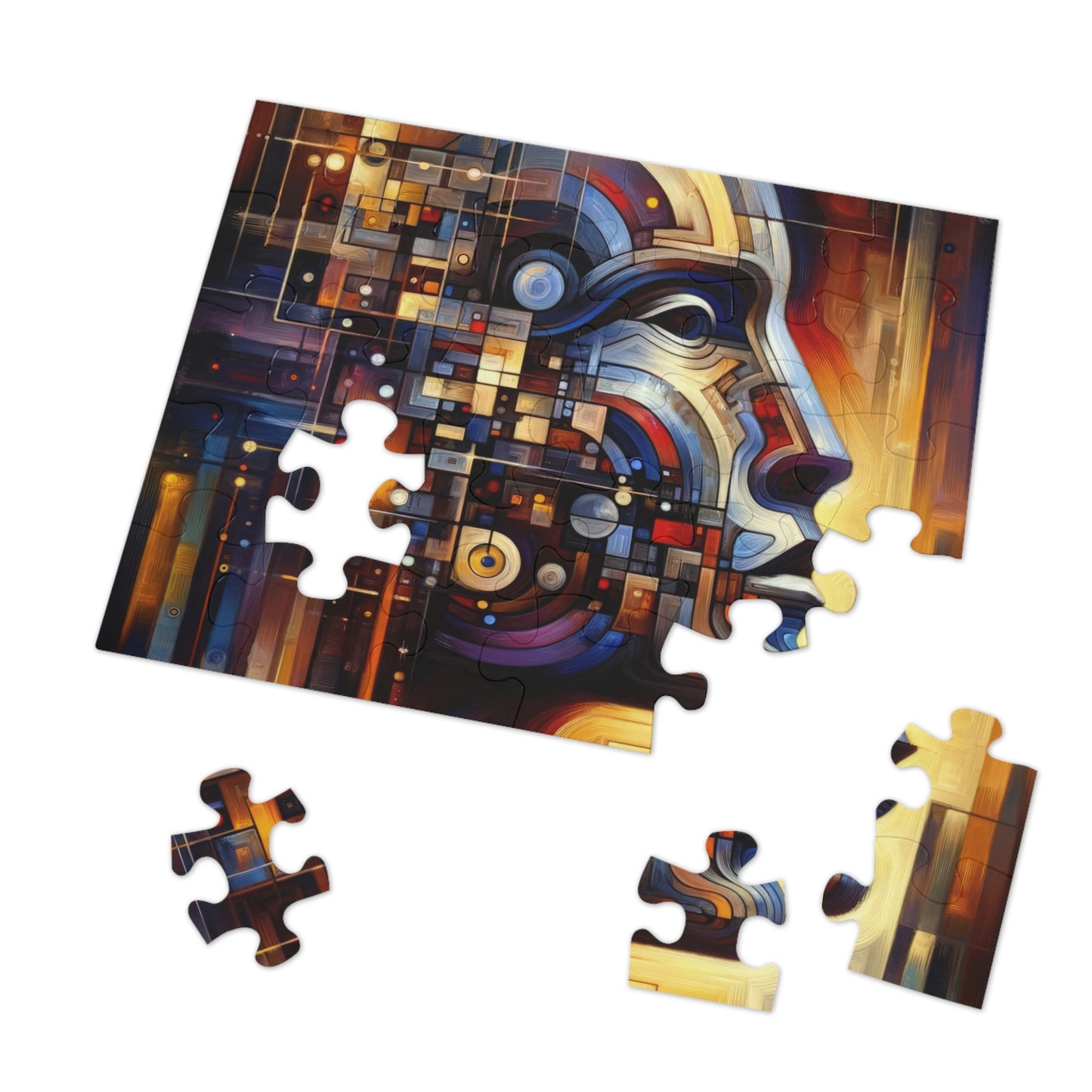 Reflective Tachism Shield Jigsaw Puzzle (30, 110, 252, 500,1000-Piece)