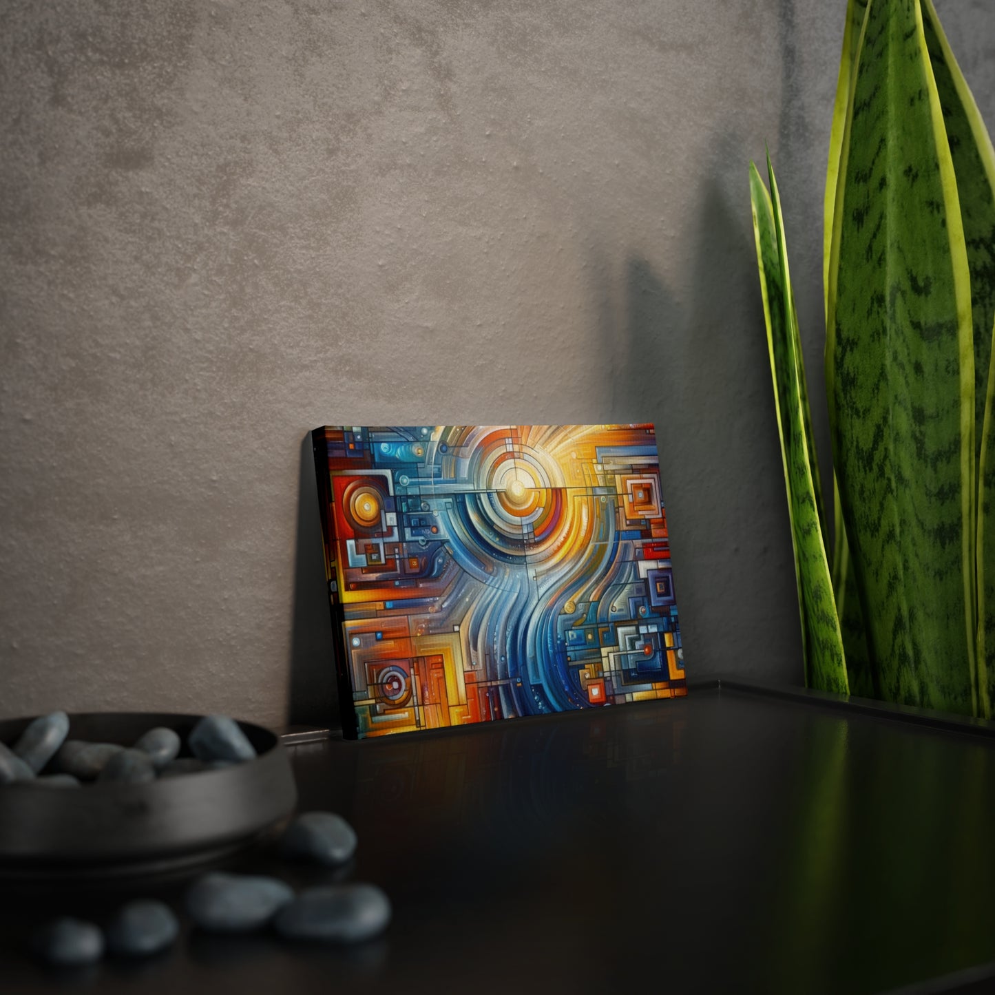 Digital Tachism Connectivity Canvas Photo Tile