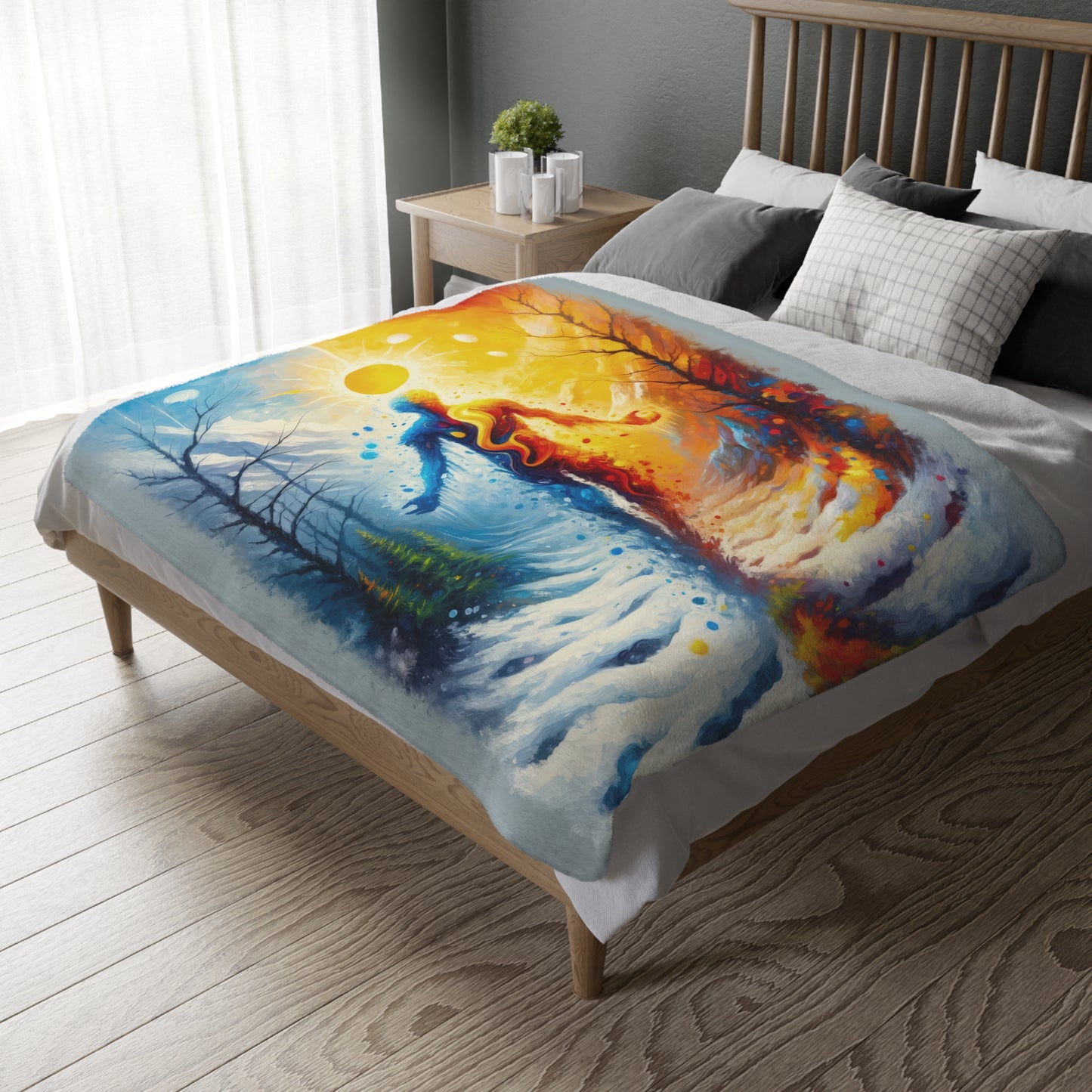 Invincible Summer Discovery Velveteen Microfiber Blanket (Two-sided print)