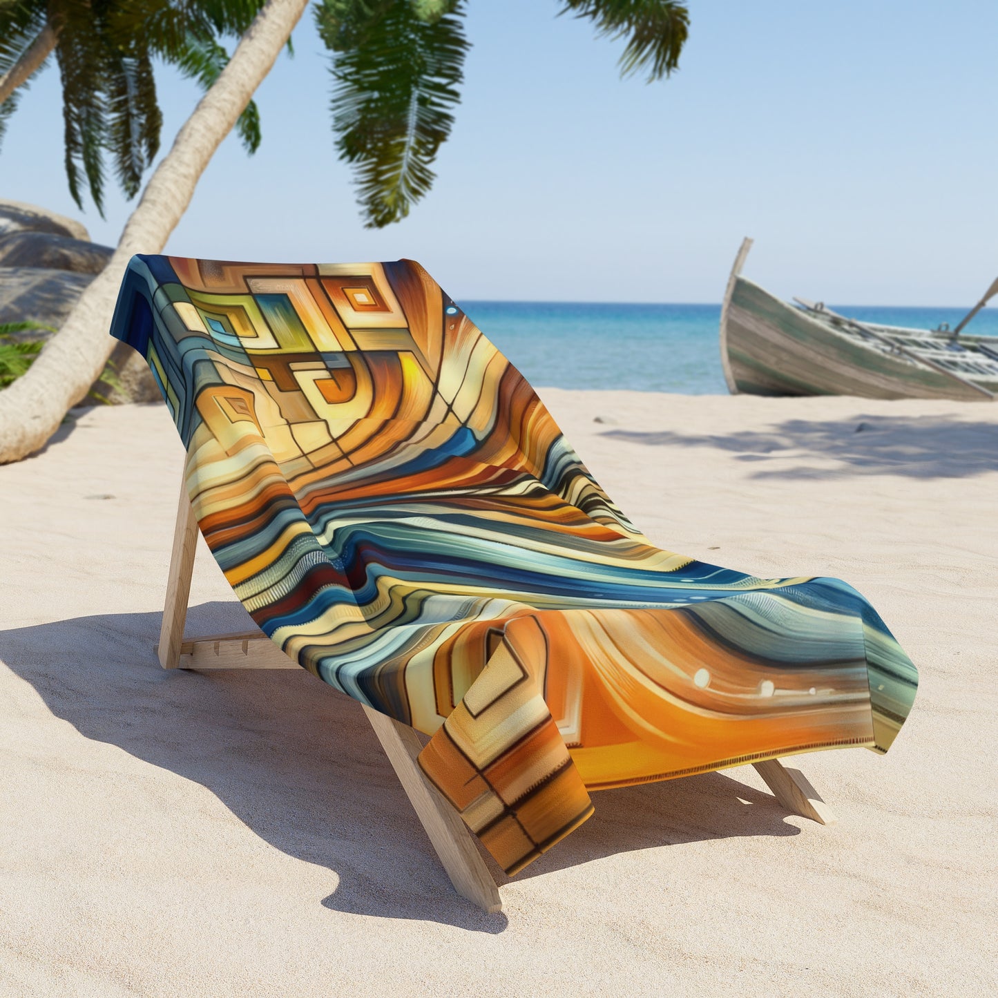 Spiritual Tachism Connection Beach Towel