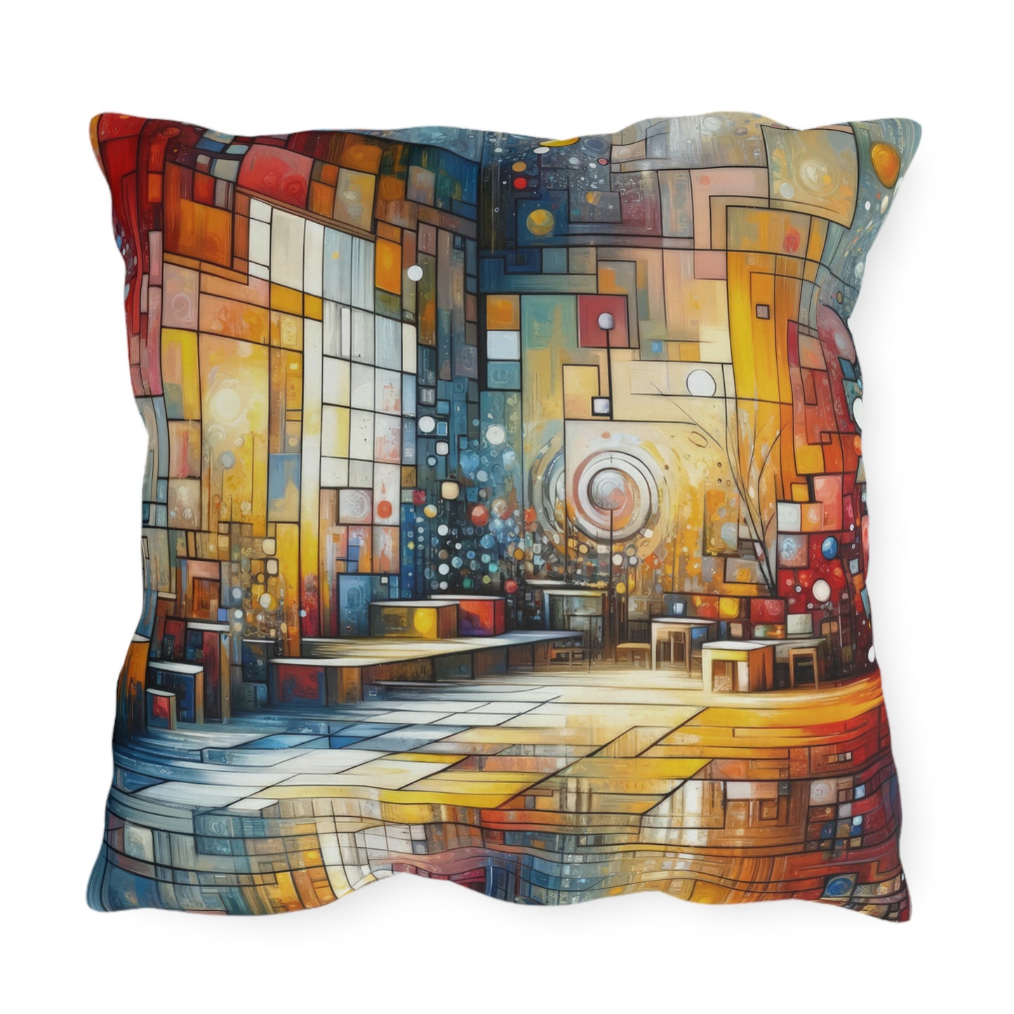 Reflective Habitation Art Outdoor Pillows
