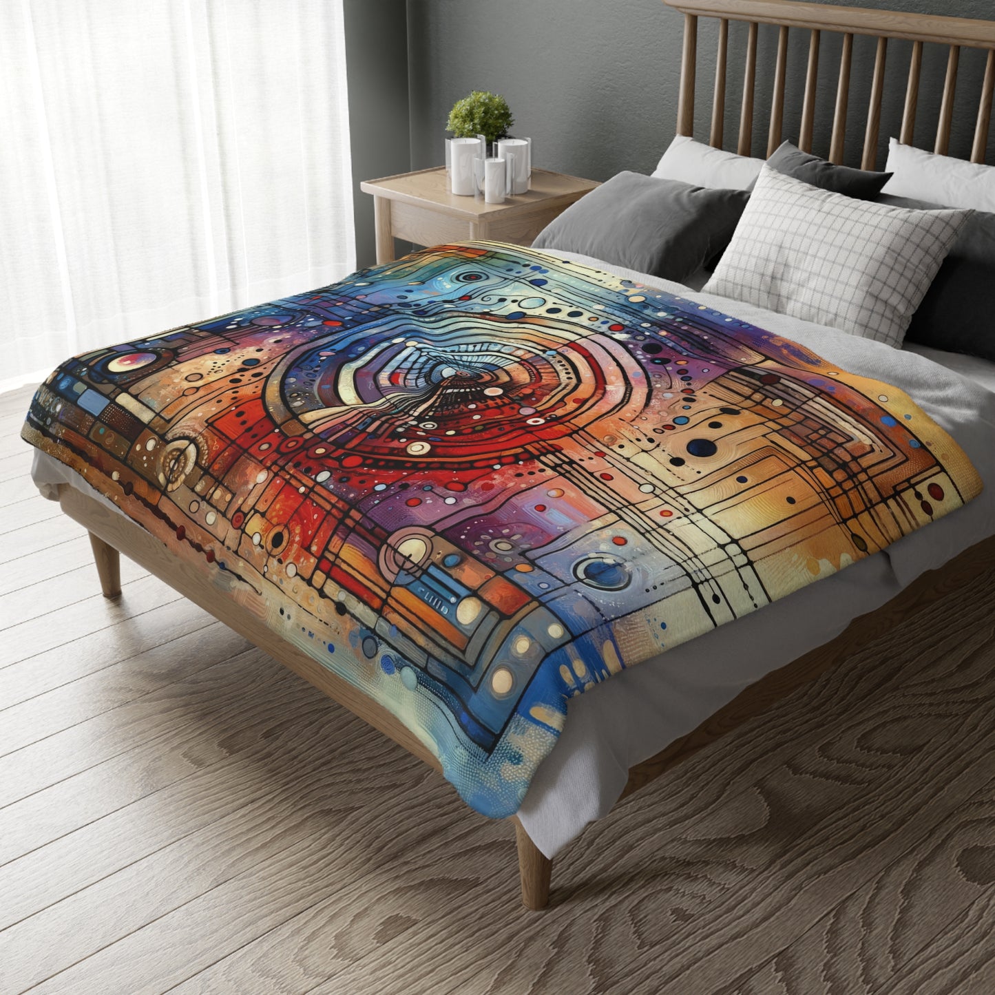 Rituals Over Routines Velveteen Microfiber Blanket (Two-sided print)