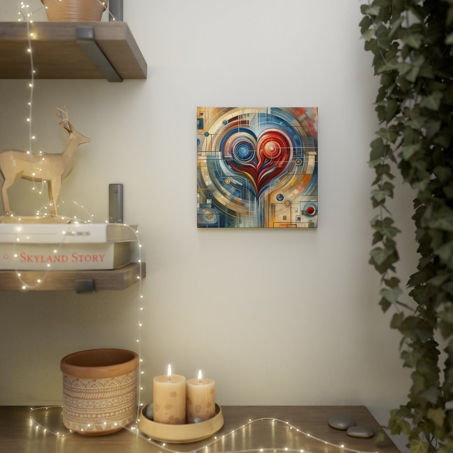 Techno Heart Harmony Canvas Photo Tile