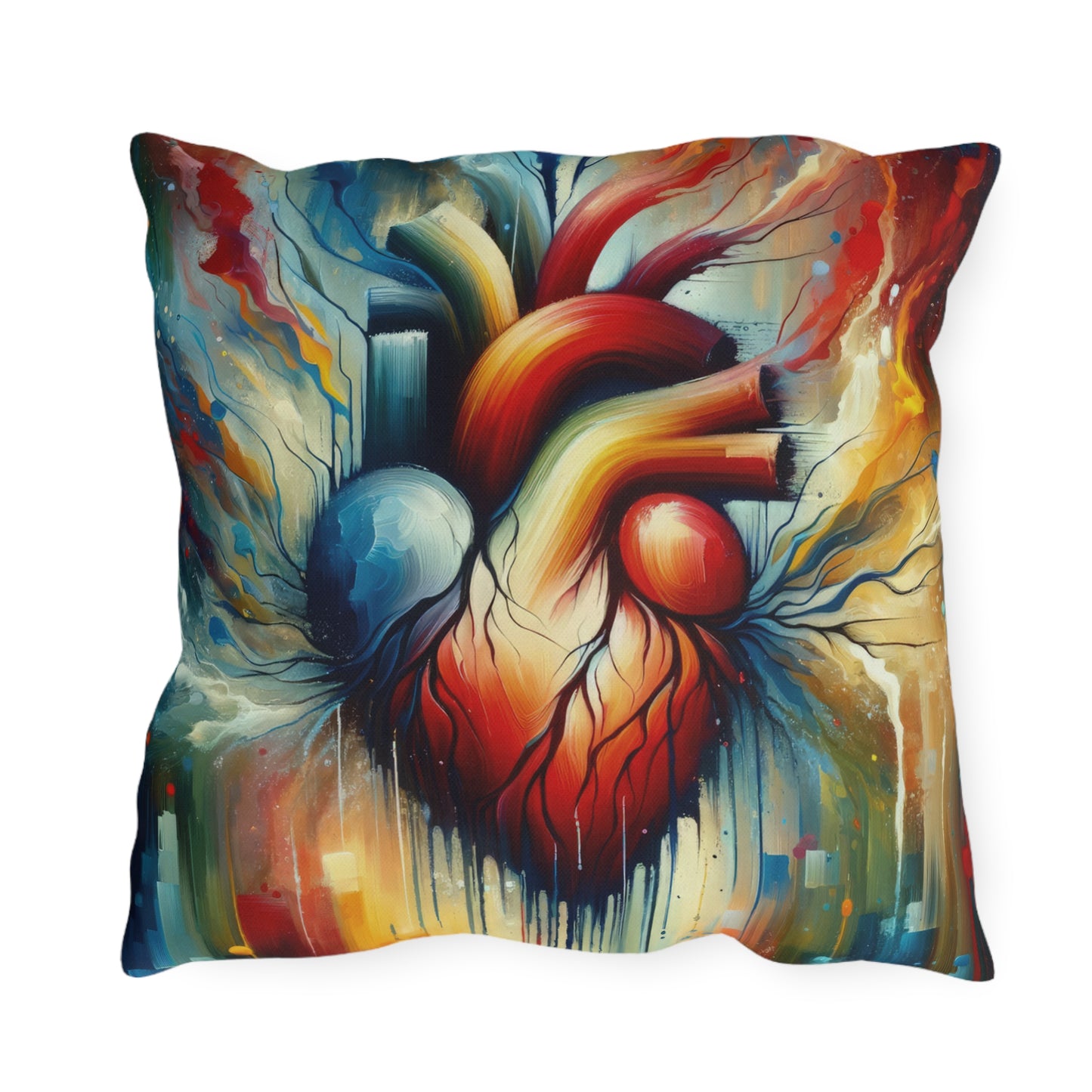 Humanity Heart Unveiled Outdoor Pillows