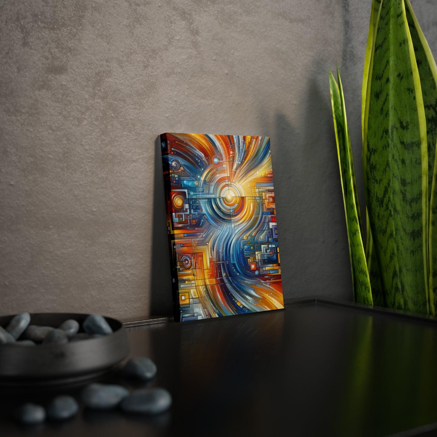 Digital Tachism Connectivity Canvas Photo Tile