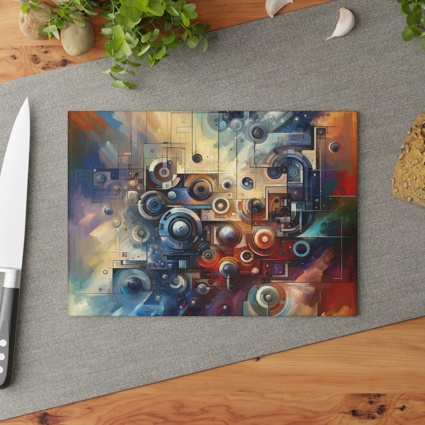 Tech Gratitude Fusion Glass Cutting Board