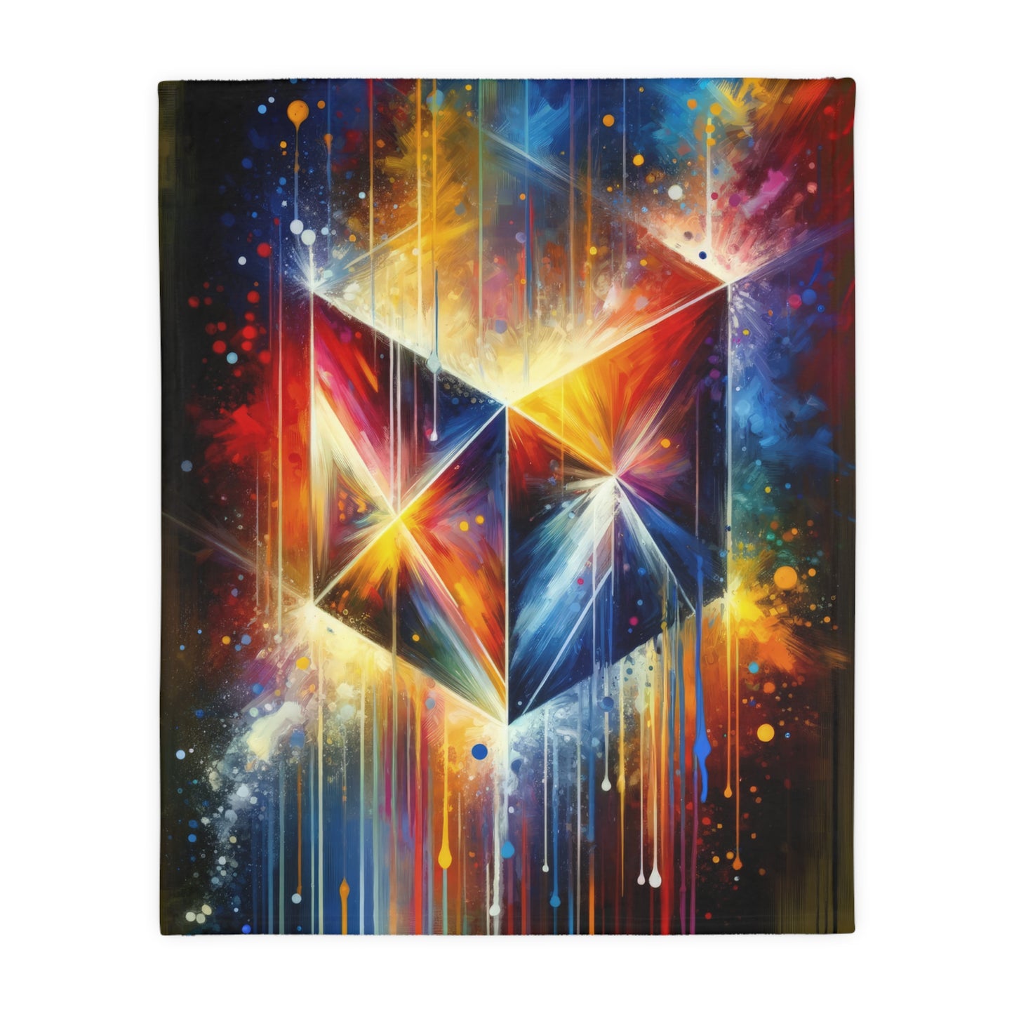Prismatic Light Spectrum Velveteen Microfiber Blanket (Two-sided print)
