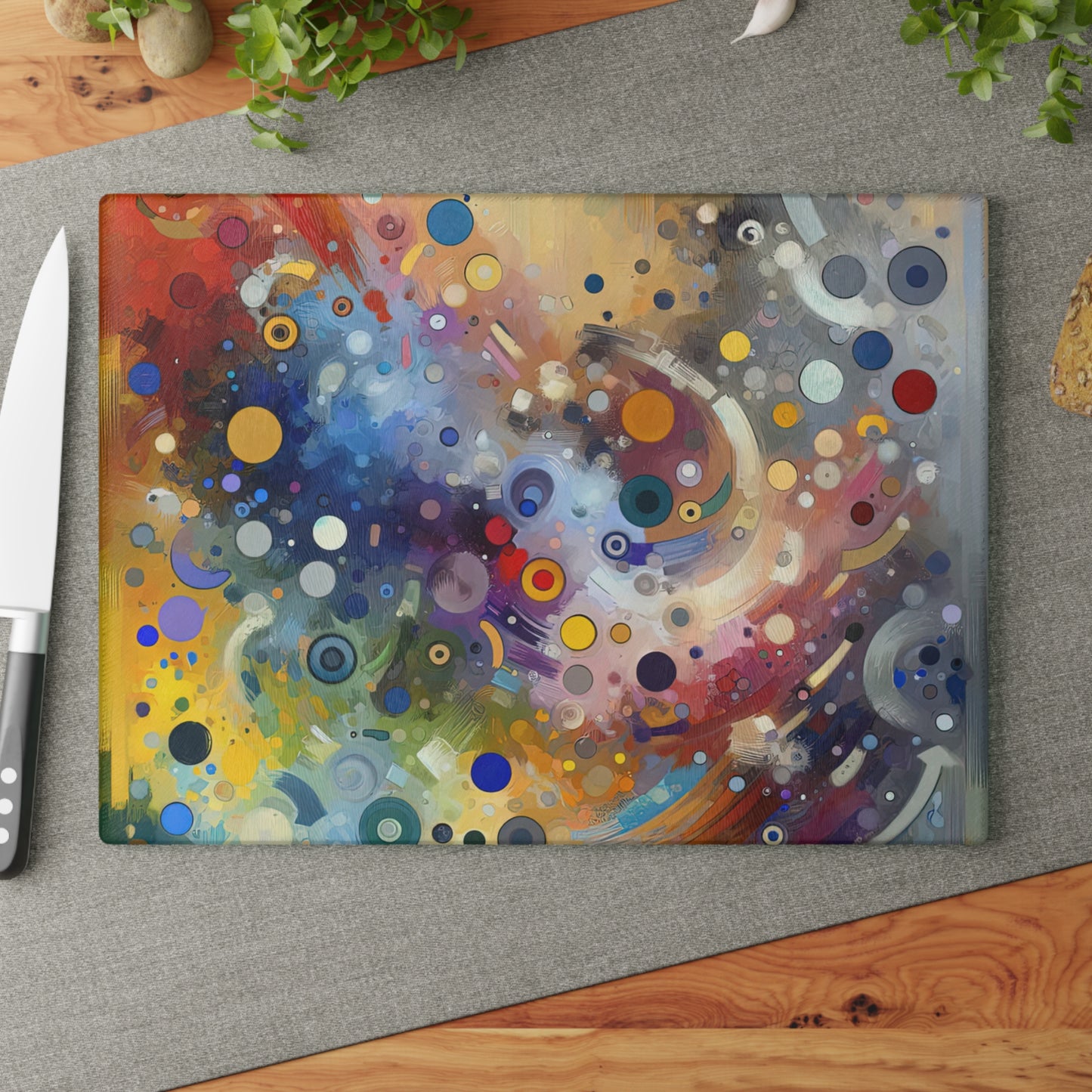 Humorous Unified Tachism Glass Cutting Board