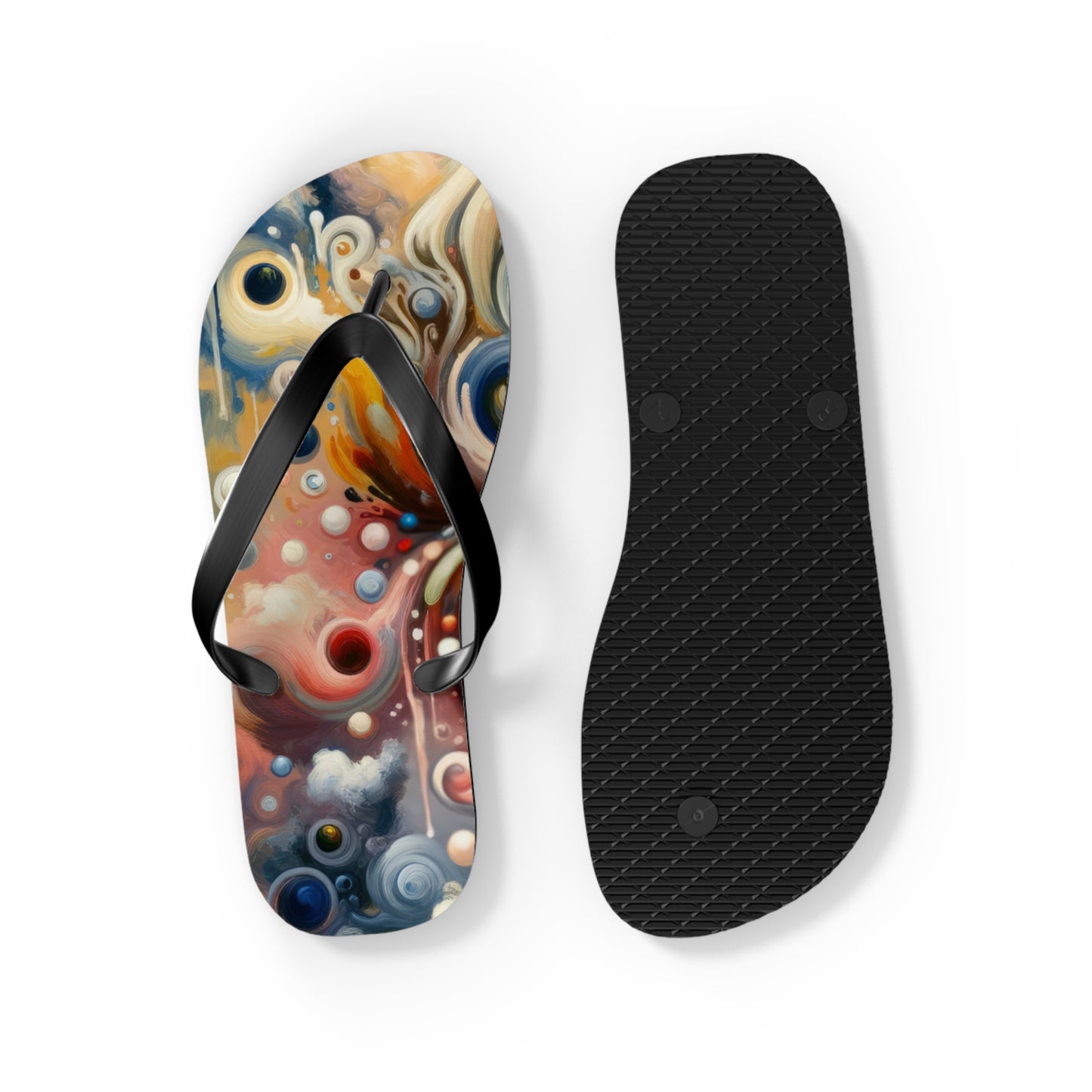 Paradoxical Embrace Tachism Flip Flops
