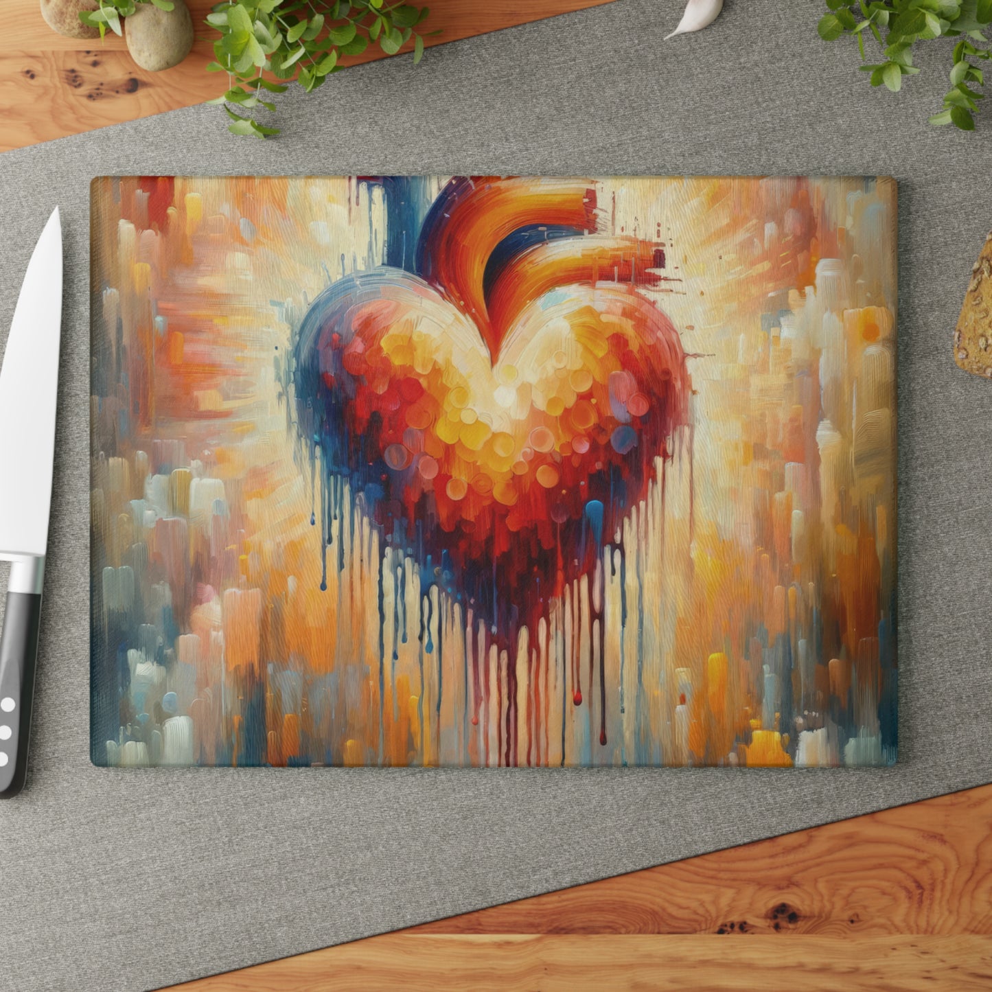 Vital Compassionate Beat Glass Cutting Board